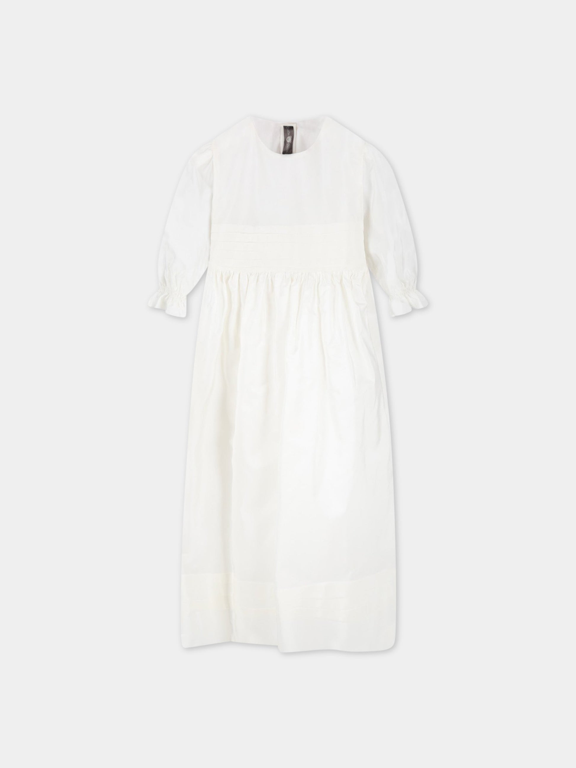 Vestito avorio per neonata,Little Bear,3251 LATTE