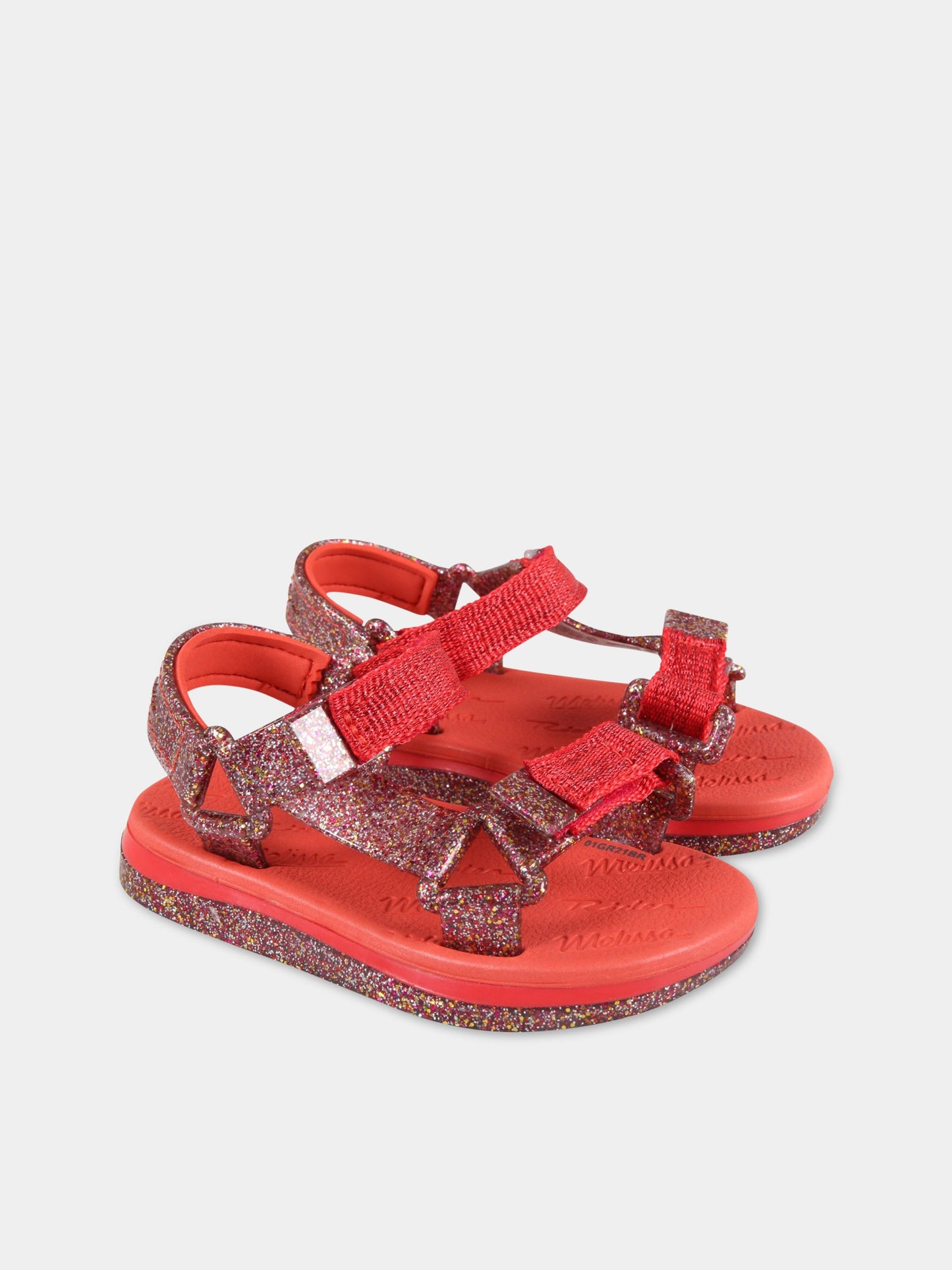 Sandali multicolor per bambina con logo,Mini Melissa,33382-54034