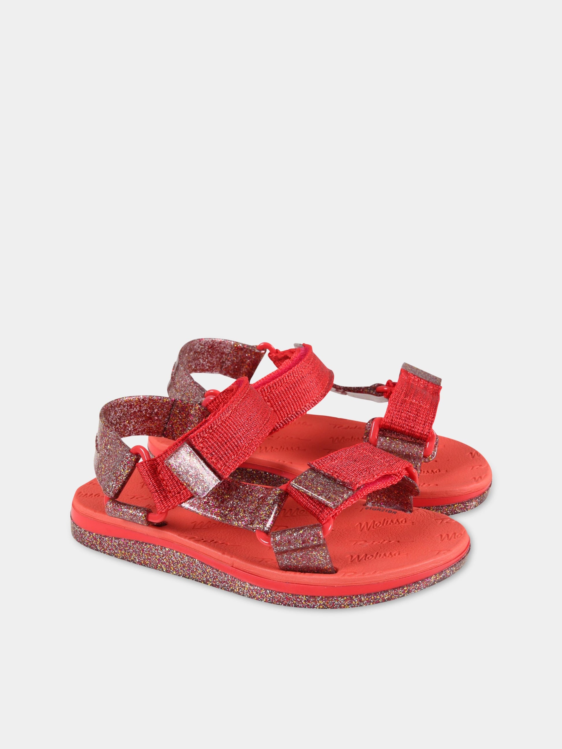 Sandali multicolor per bambina con logo,Mini Melissa,33381-54034