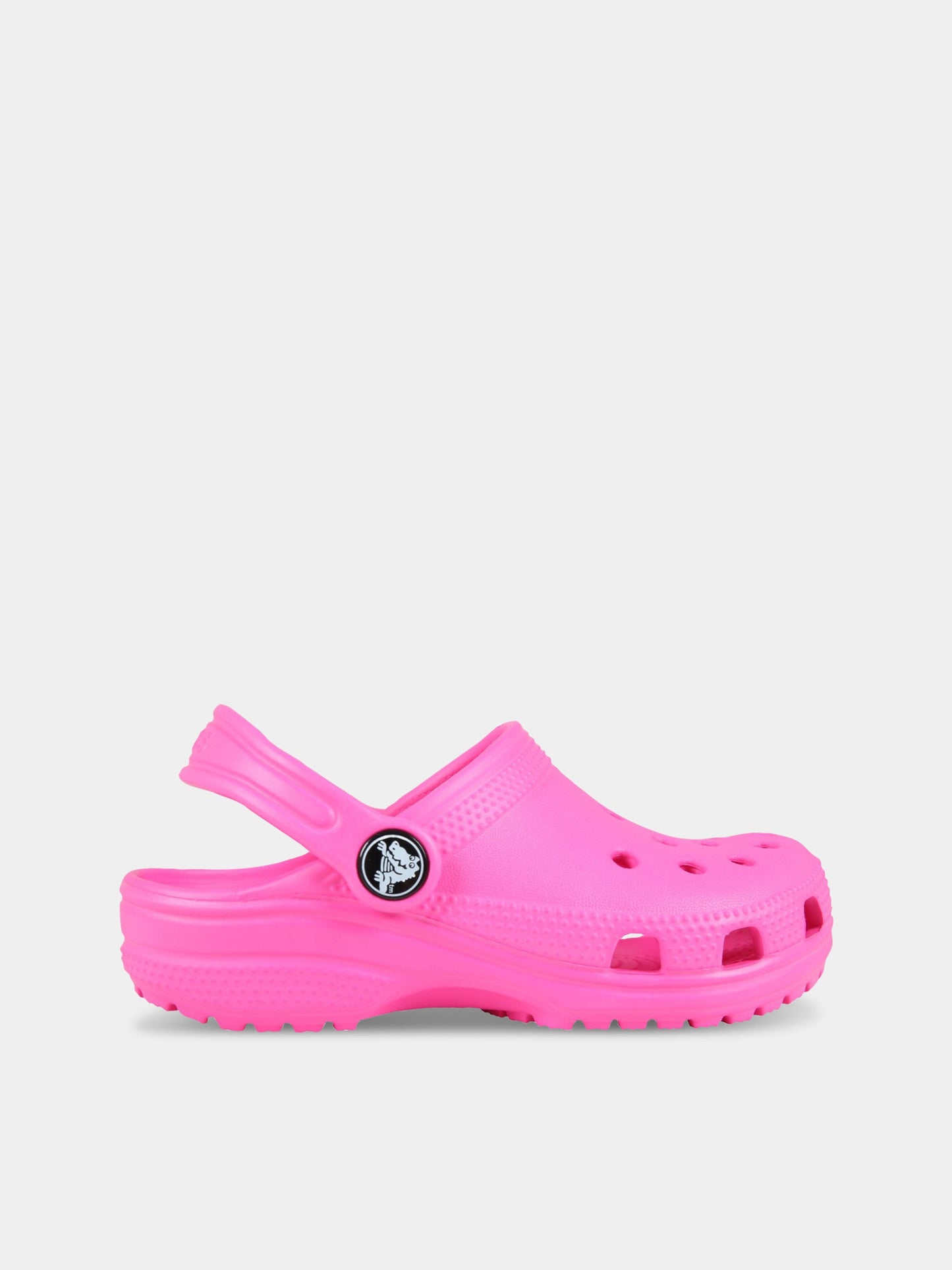 Sabot fucsia fluo per bambina con logo,Crocs,204536 ELPK