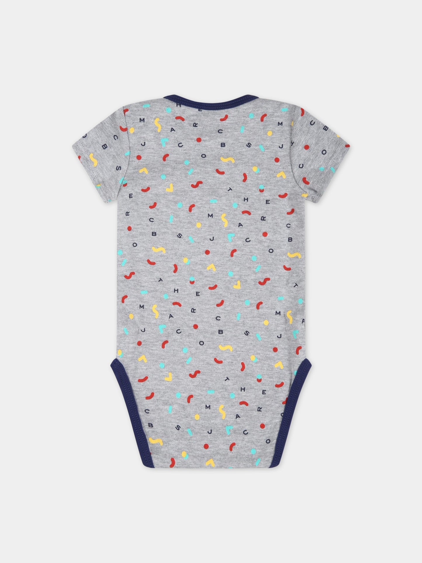 Set multicolor per neonato con logo,Little Marc Jacobs,W98134 GRIGIO AZZURRO