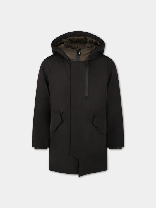 Piumino nero per bambino con logo,Woolrich Kids,CFWKOU0191MRUT1971 100