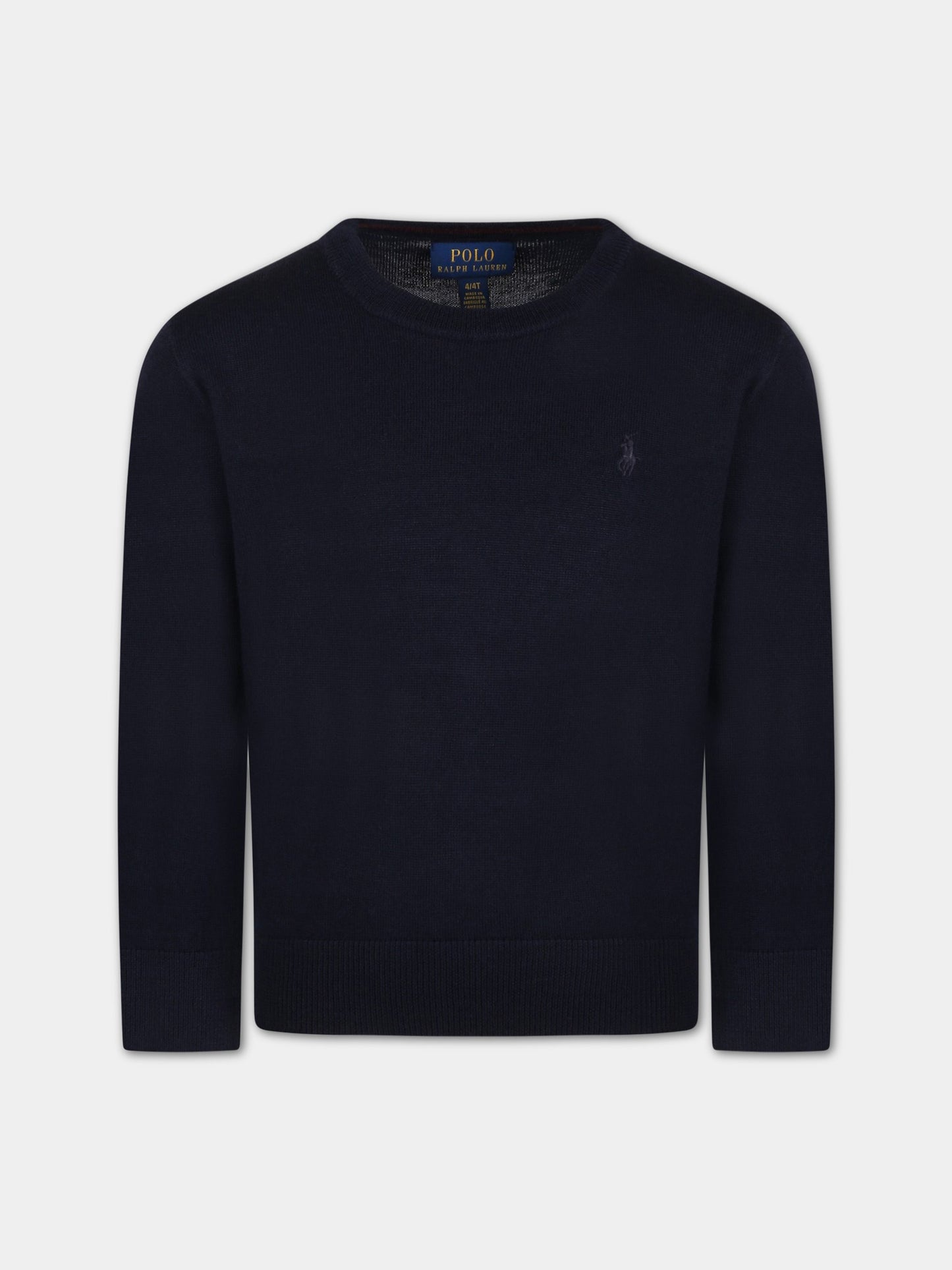 Maglione blu per bambino con cavallino blu,Ralph Lauren Kids,749887009