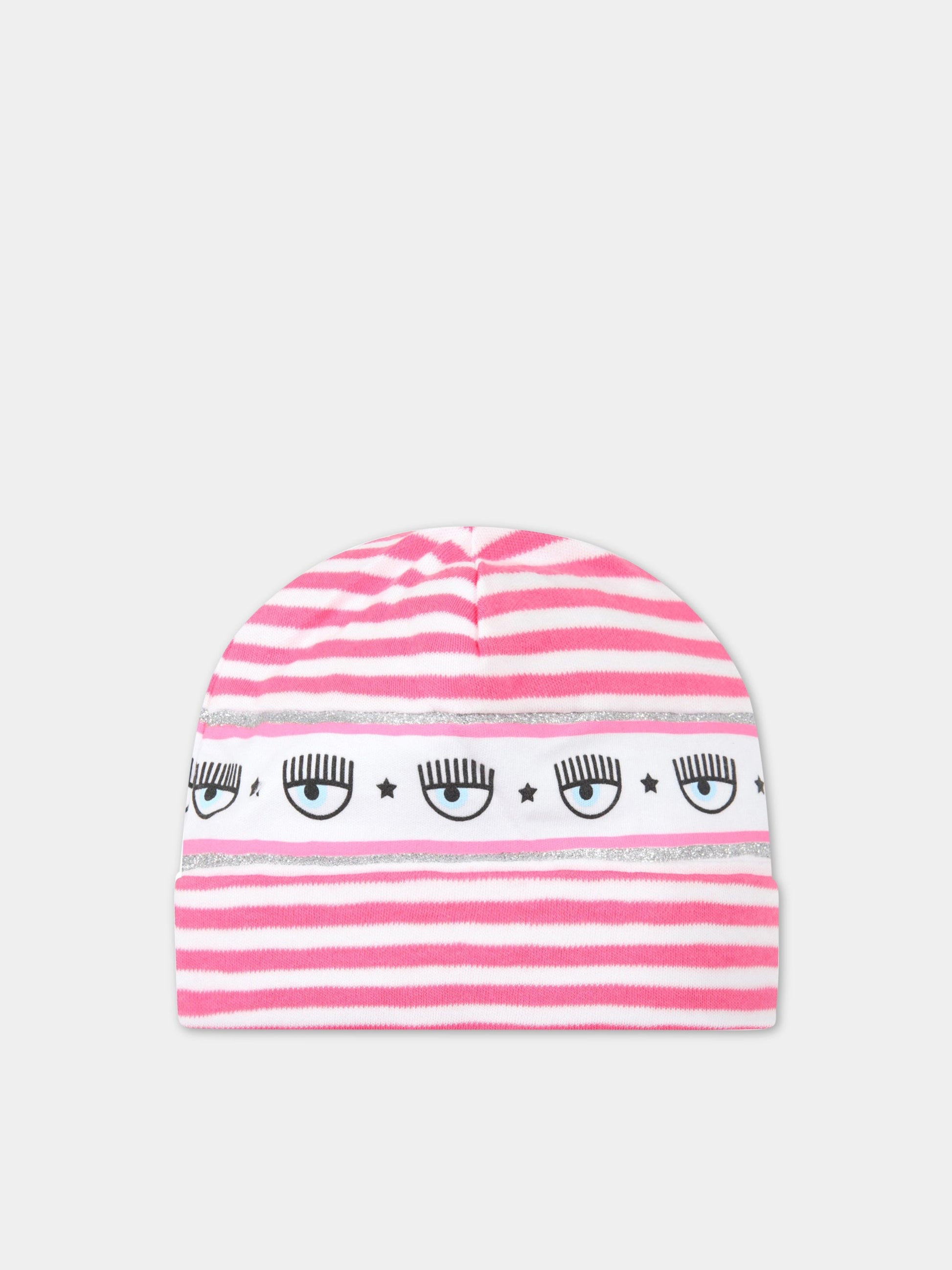 Cappello multicolor per neonata con eyes flirting,Chiara Ferragni Collection,559014 9011 9942