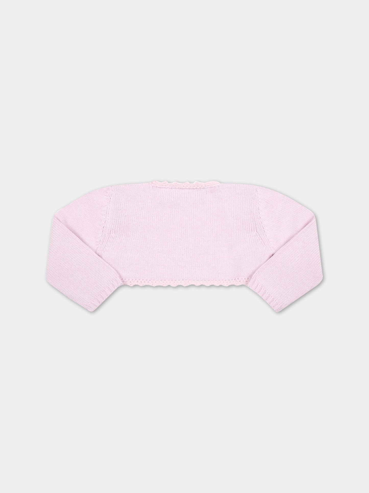 Cardigan rosa per neonata,La Stupenderia,SCSS74107 103