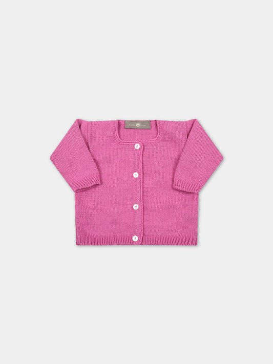 Cardigan viola per neonata,Little Bear,4003 PEONIA