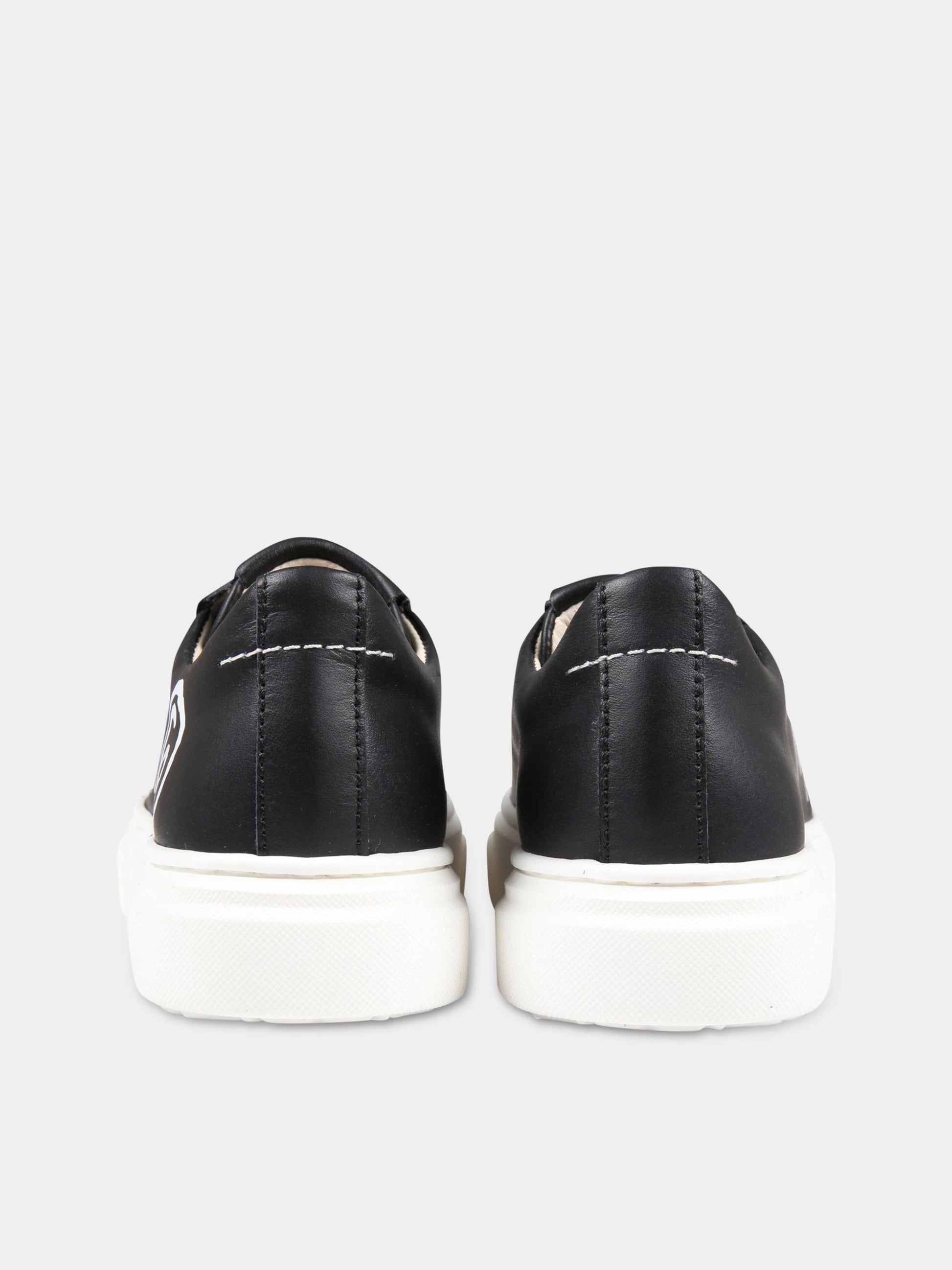 Sneakers nere per bambini con logo bianco,Mm6 Maison Margiela,70336 2