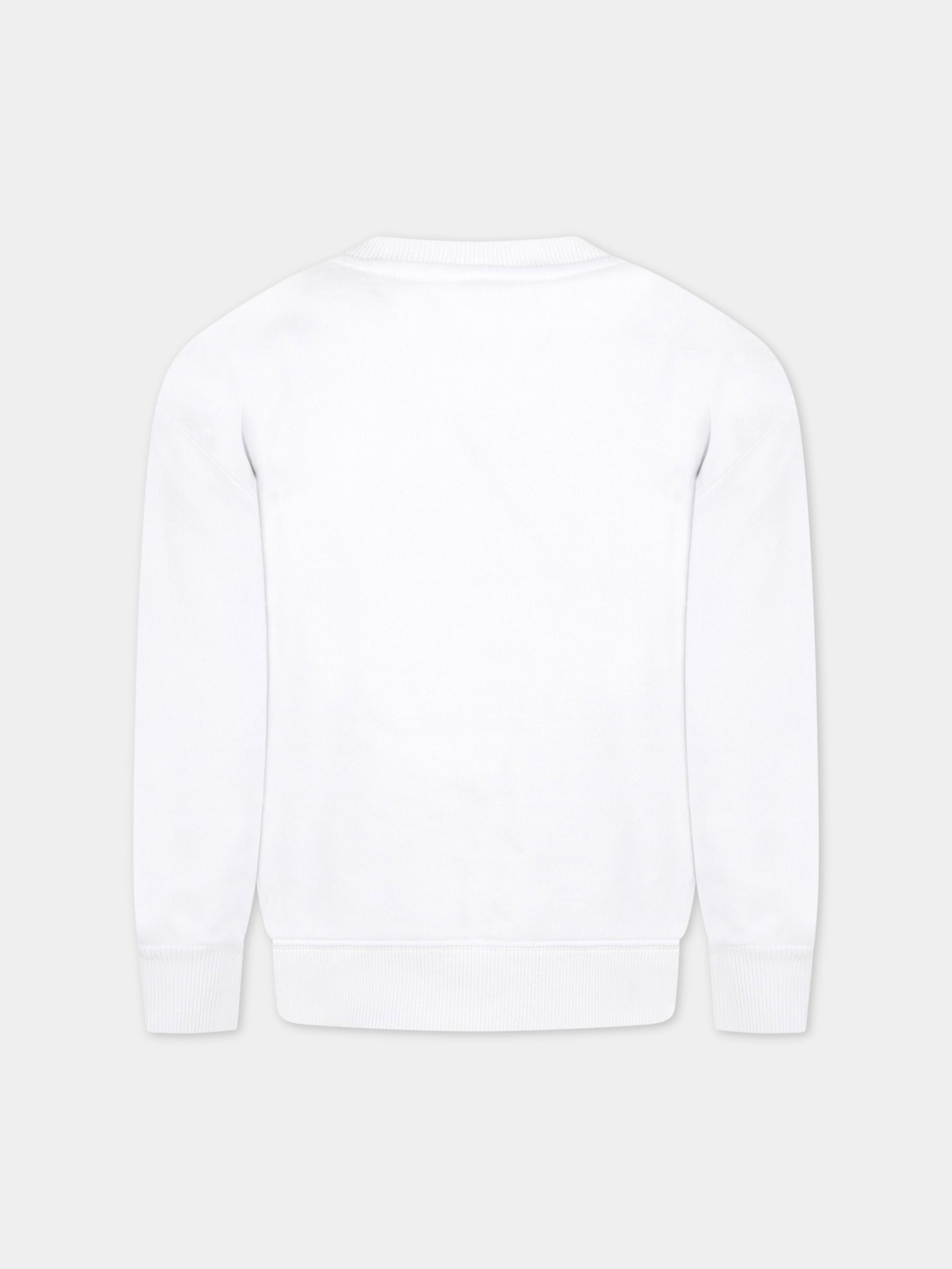 Felpa bianca per bambini con logo,Mm6 Maison Margiela,M60166 MM006 M6100