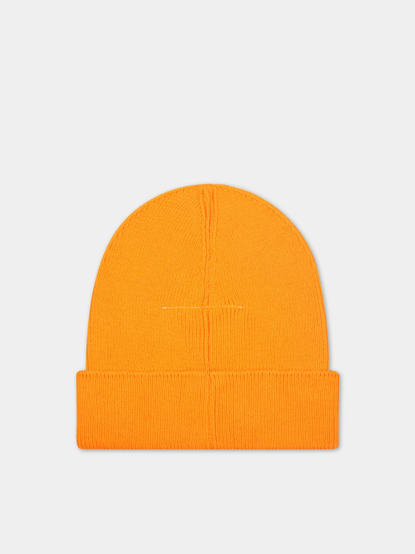 Cappello arancione per bambini con iconico numero,Mm6 Maison Margiela,M60142 MM061 M6201