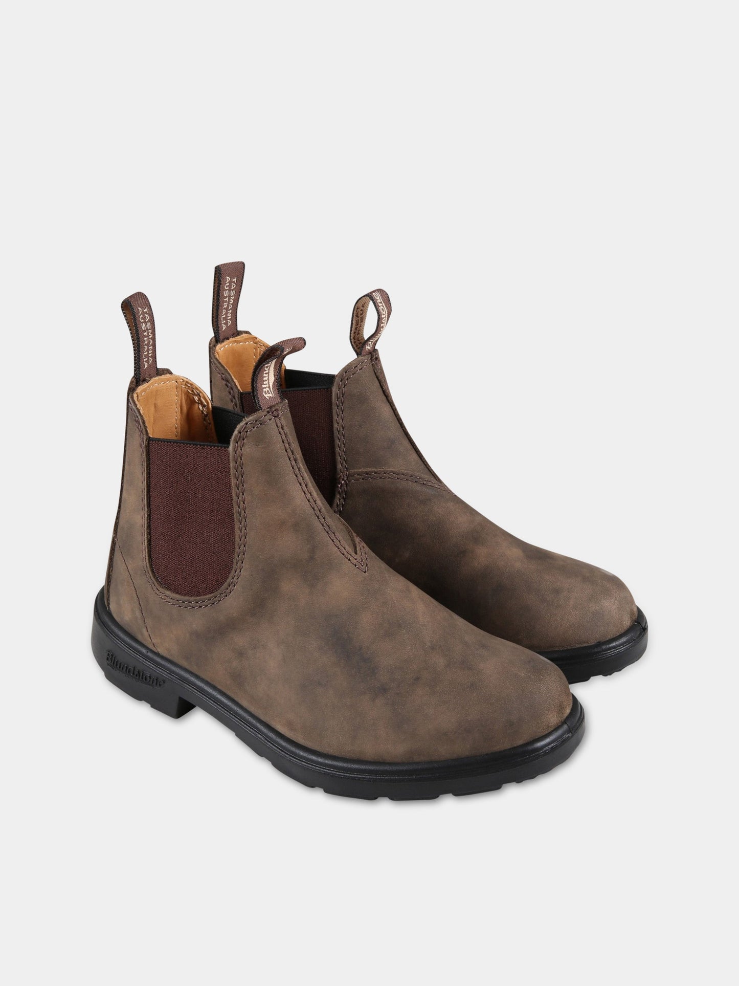 Stivali marroni per bambino con logo beige,Blundstone,212/222-565 BC