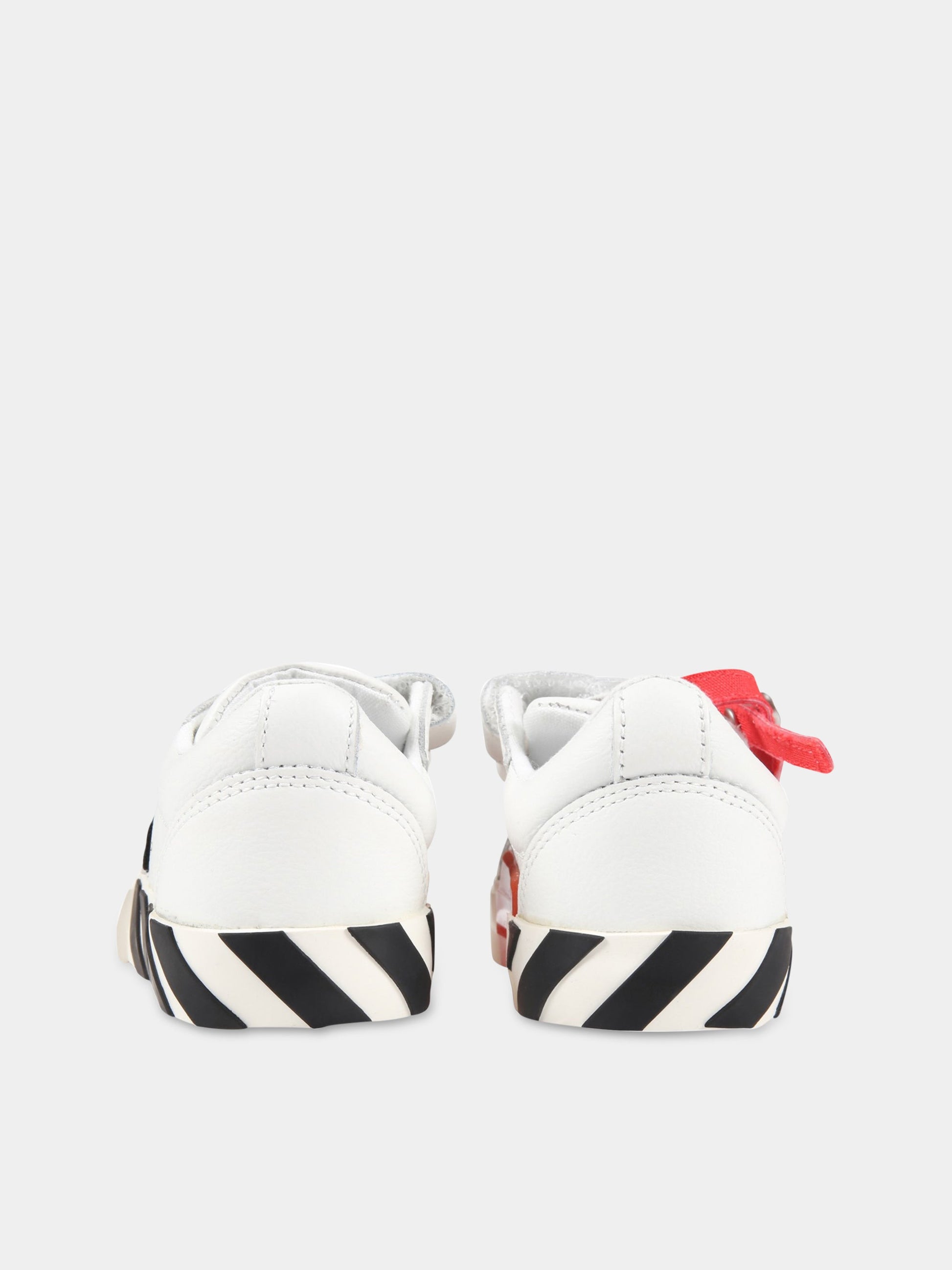 Sneakers bianche per bambina con frecce nere,Off White,OGIA003S22LEA001 1001