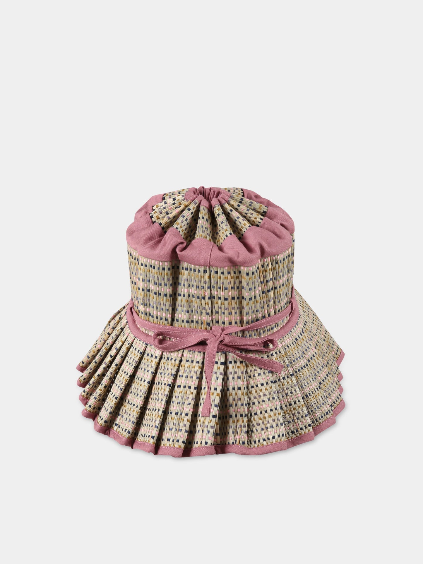 Cappello rosa Capri per bambina con dettagli beige,Lorna Murray,ROSE BAY