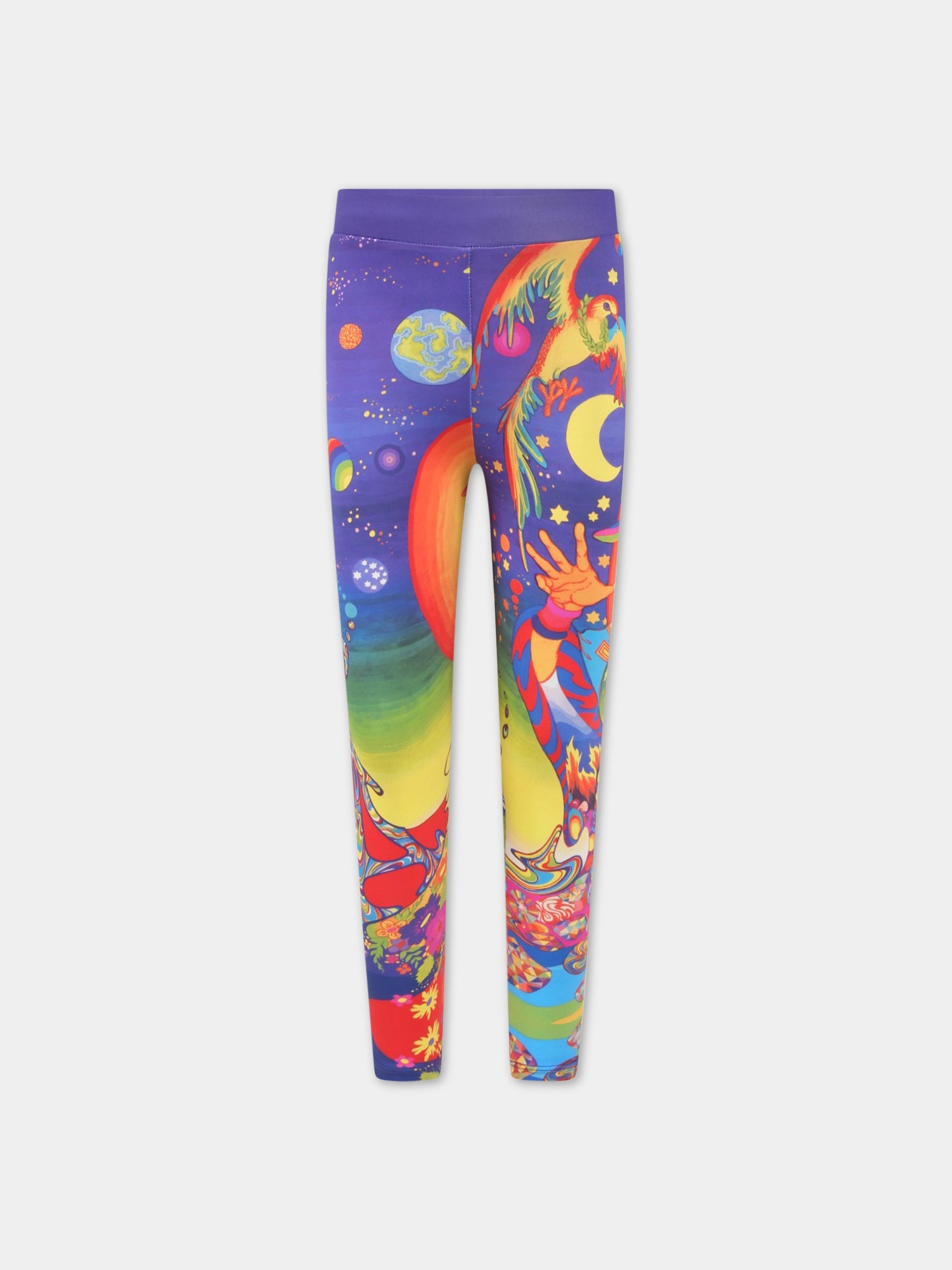 Leggings multicolor per bambina con stampa psichedelica,Stella Mccartney Kids,8Q6CB0 Z0641 999MC