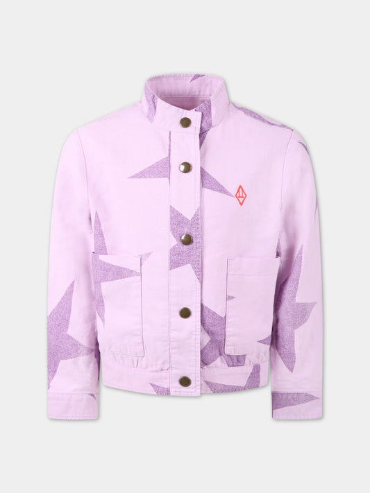 Giacca lilla per bambina con stelle,The Animals Observatory,S22109 258
