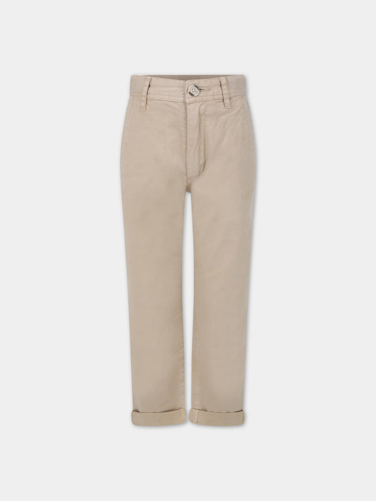 Pantalone beige per bambino con logo,Woolrich Kids,CFWKTR0082MRUT2559 723