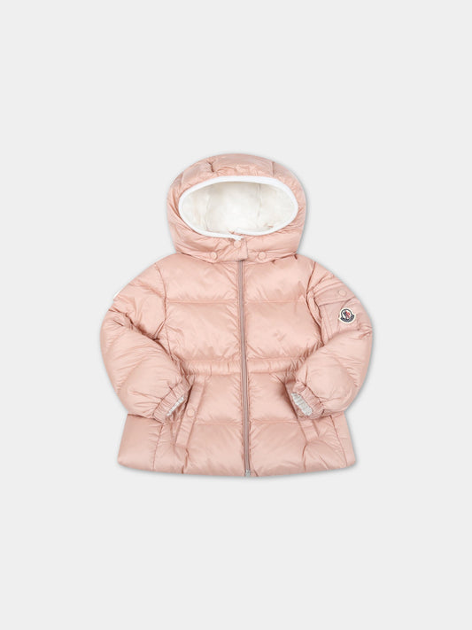 Piumino ''Sayn'' rosa per neonata con patch,Moncler Kids,951 1A00027 53048 514