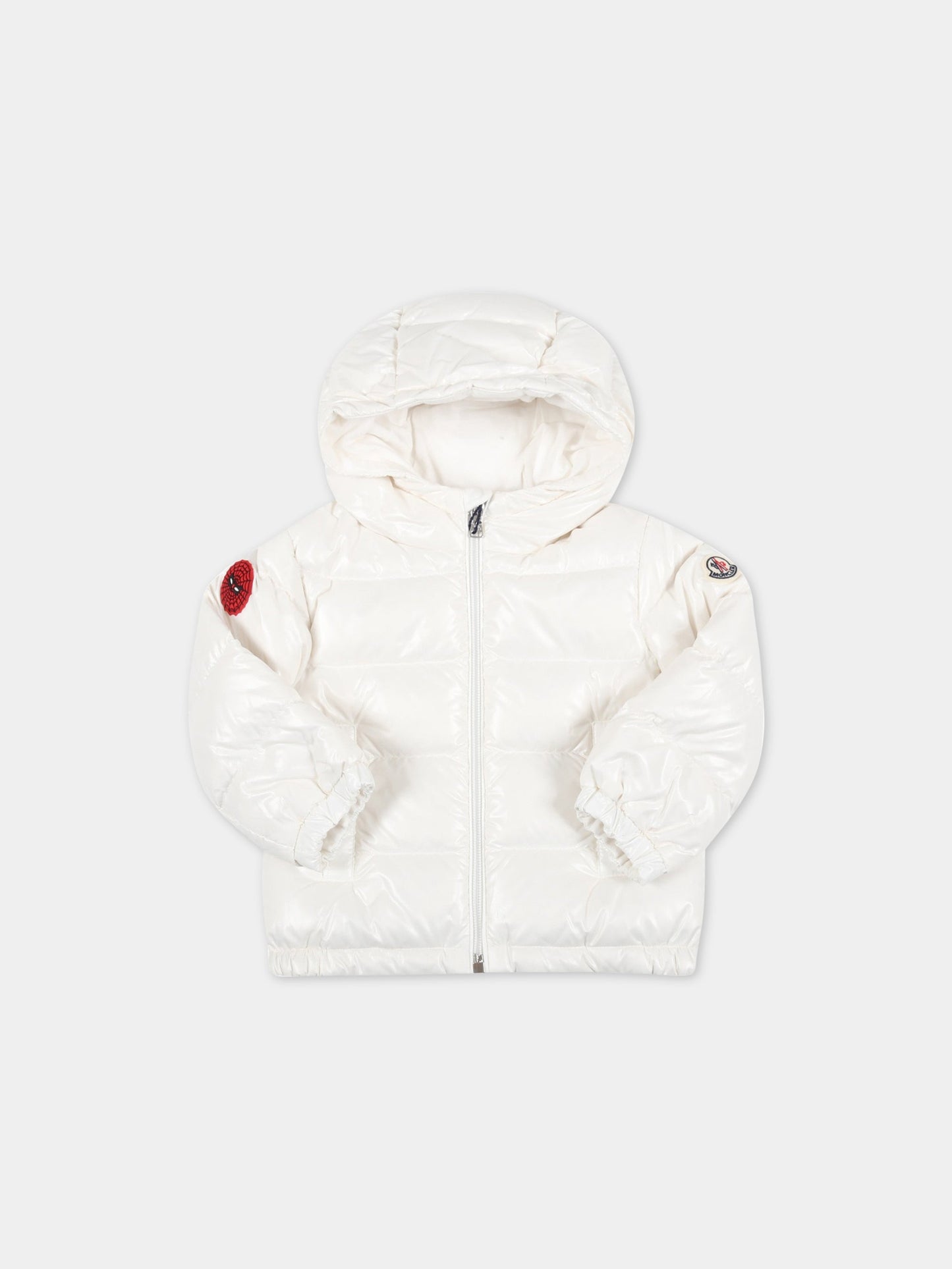 Piumino ''Narzin'' bianco per neonato con Spiderman,Moncler Kids,951 1A00008 68950 031