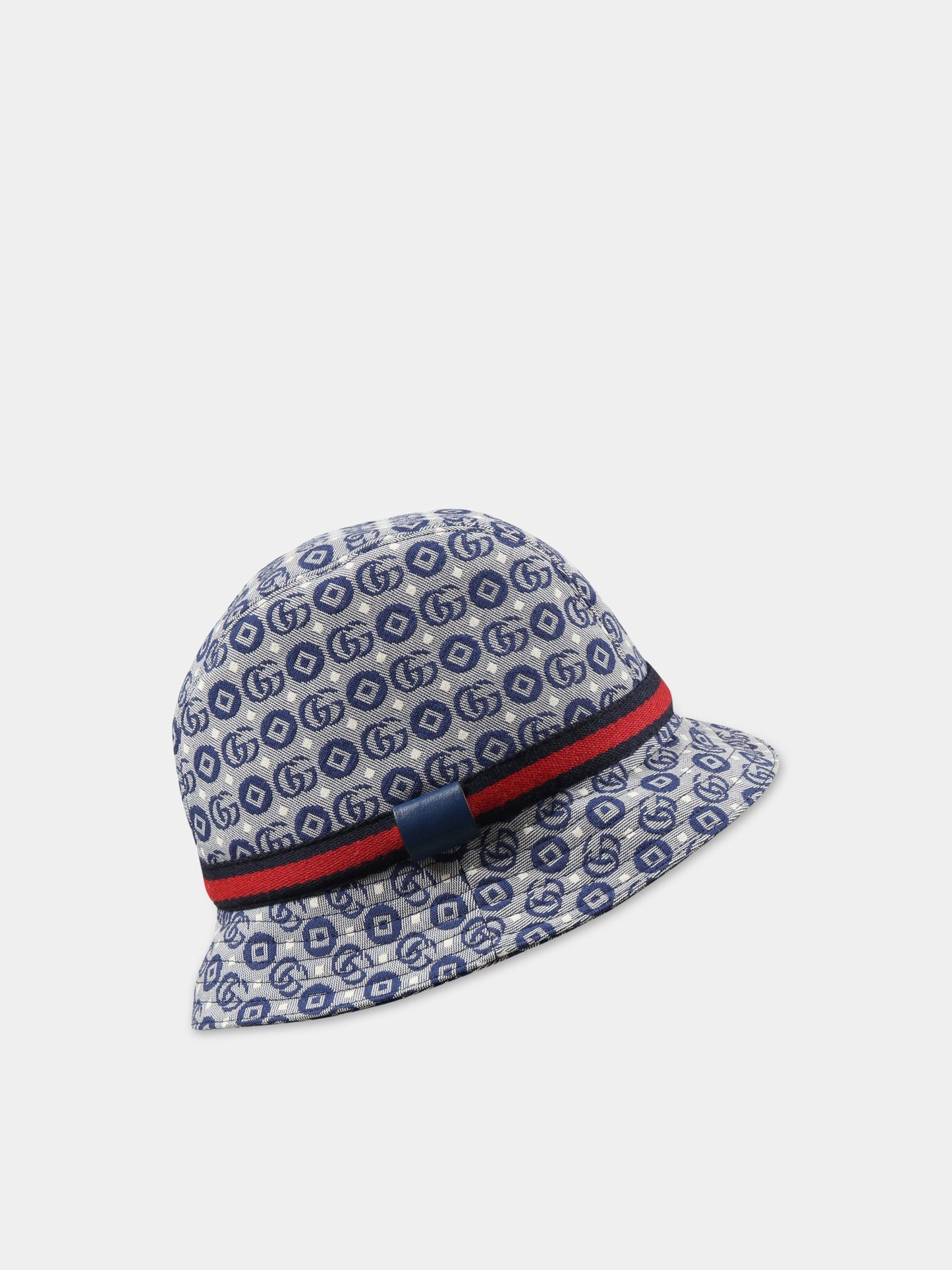 Cappello blu per bambini con iconiche GG,Gucci Kids,411790 3HAK7 4874