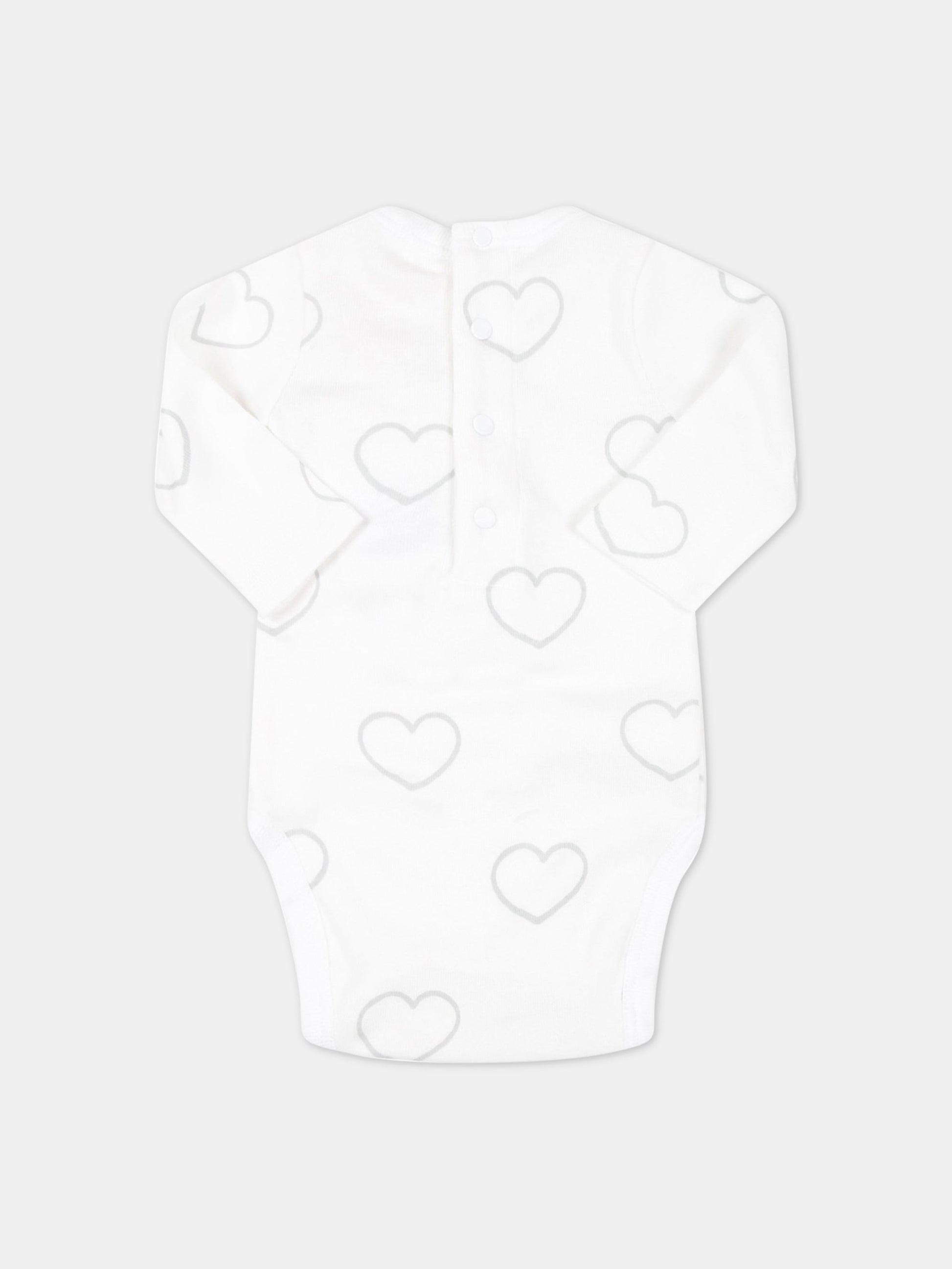 Set bianco per neonati con cuori,Givenchy Kids,H98154 10B