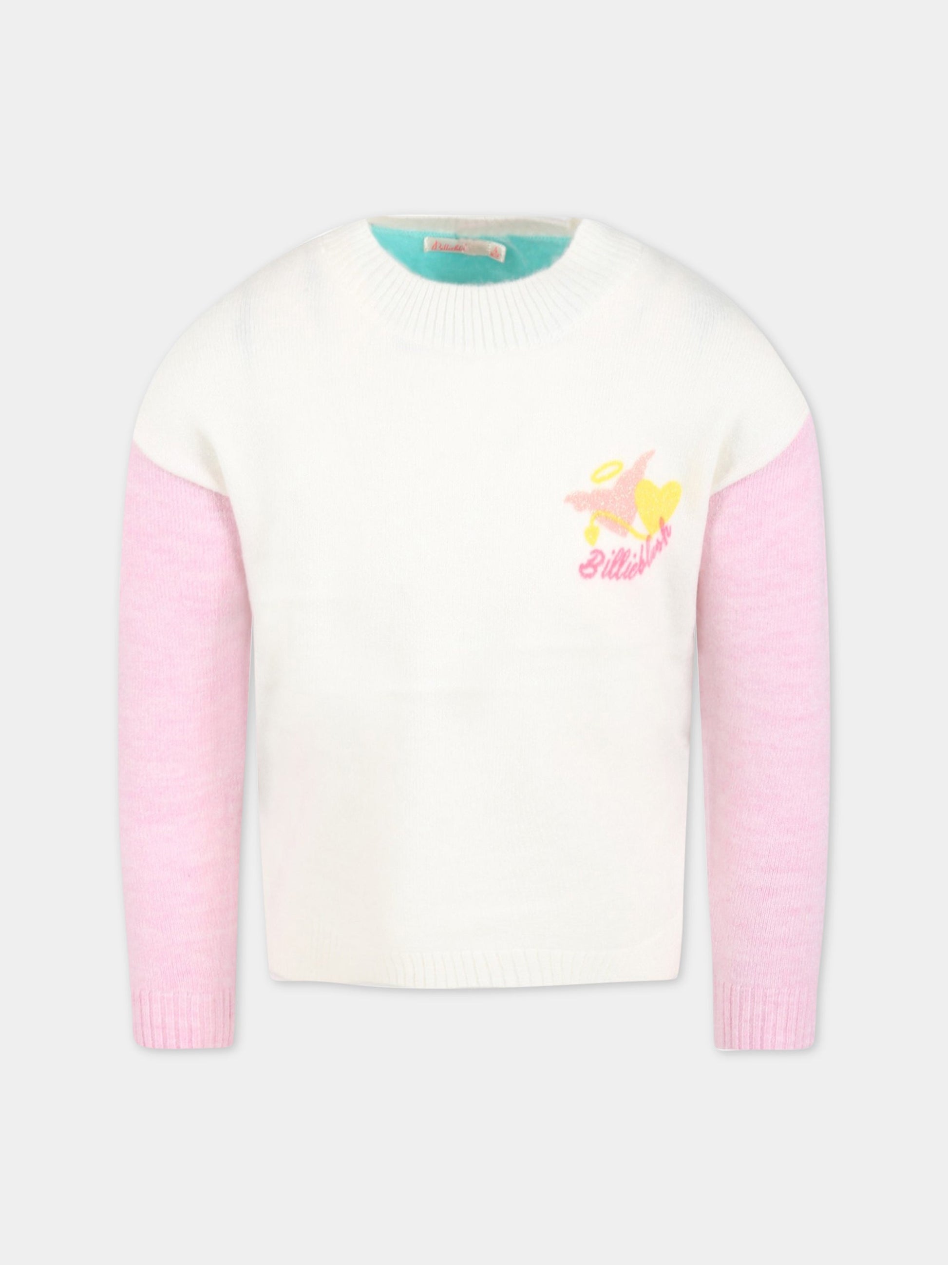 Maglione multicolor per bambina con logo,Billieblush,U15A22 121