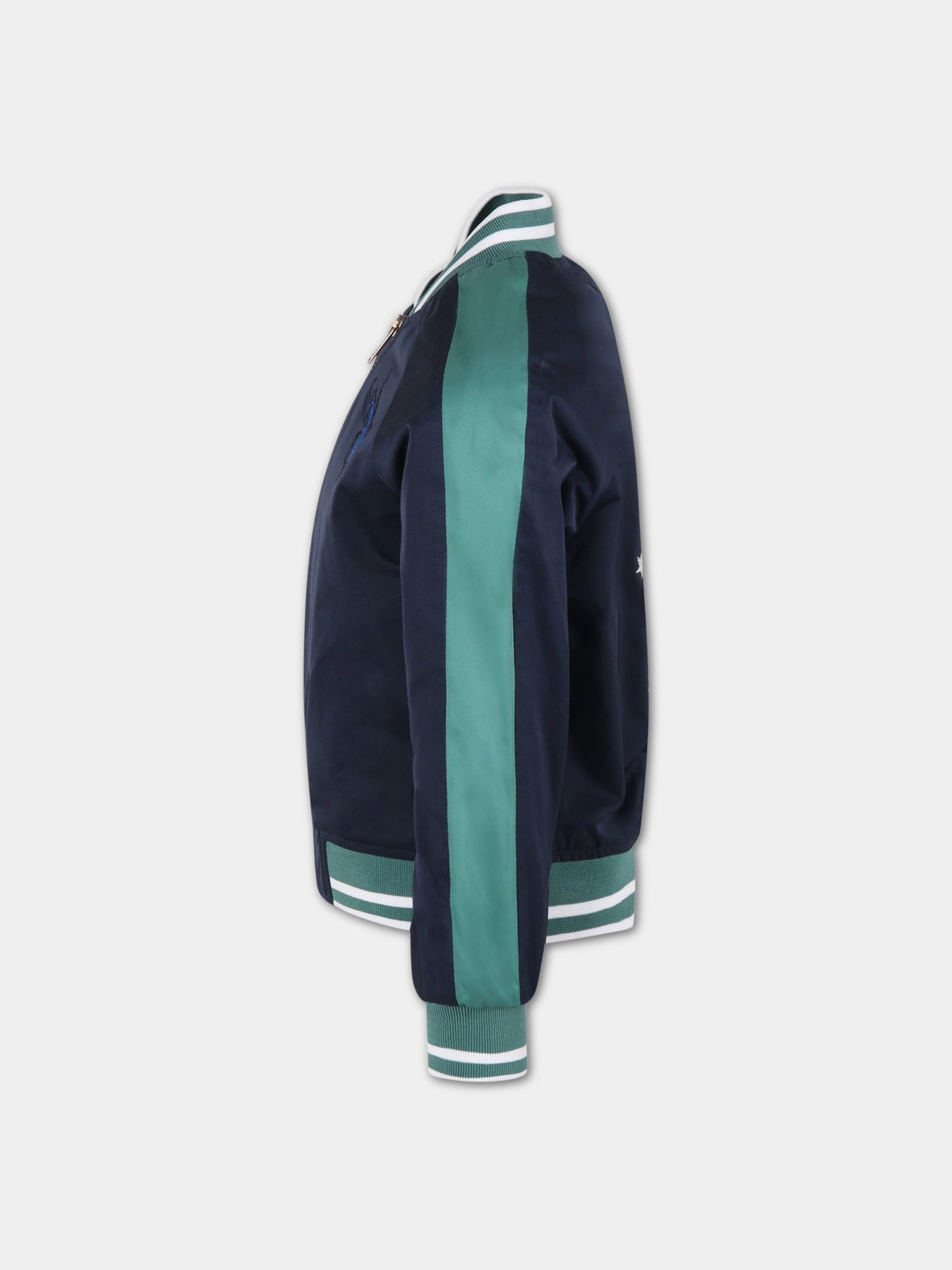 Bomber blu per bambino con scarafaggi,Paul Smith Junior,P26018 83D