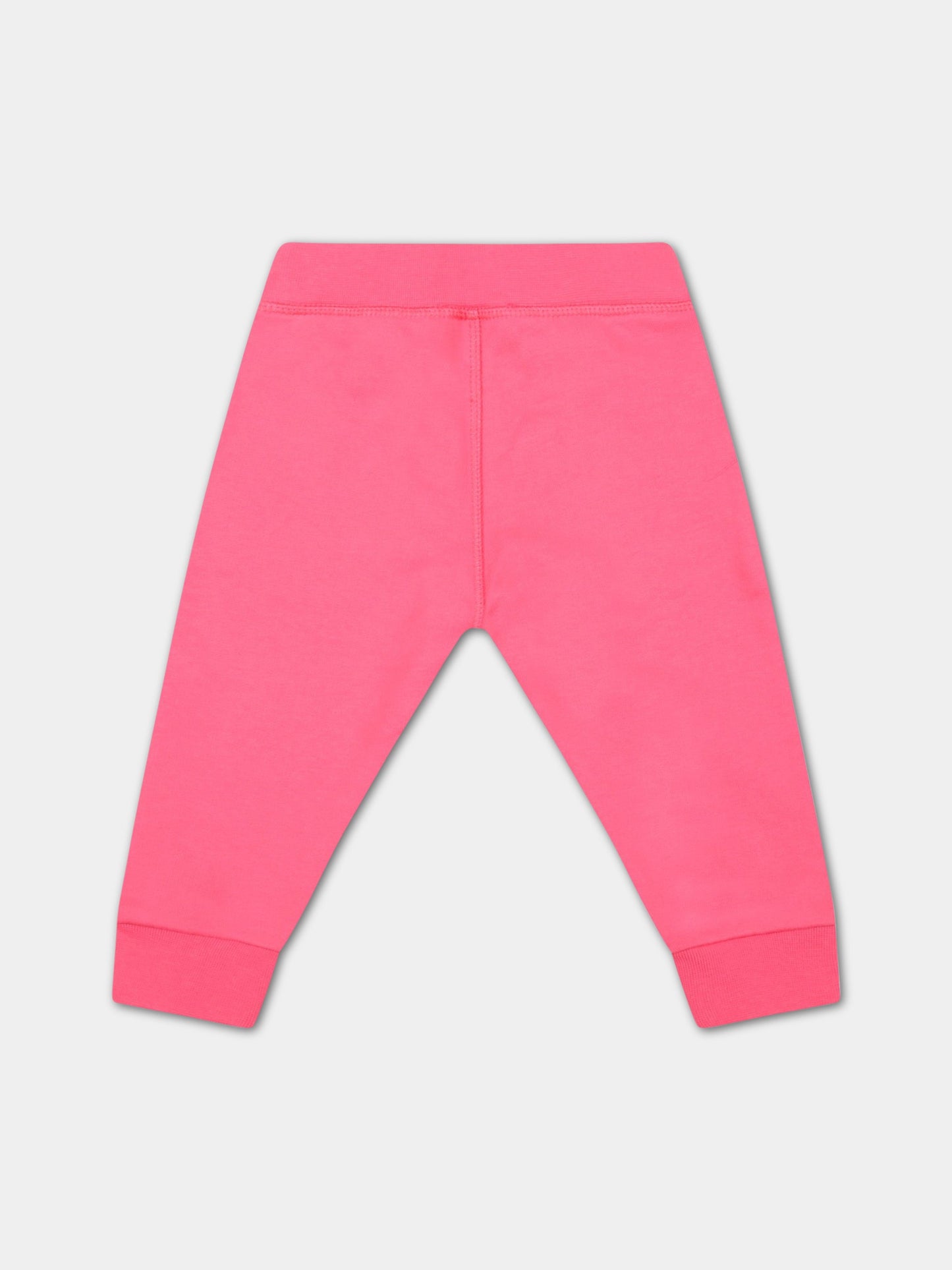 Pantalone fucsia per neonata con logo,Dsquared2,DQ1319 D00J7 D2P534B DQ304