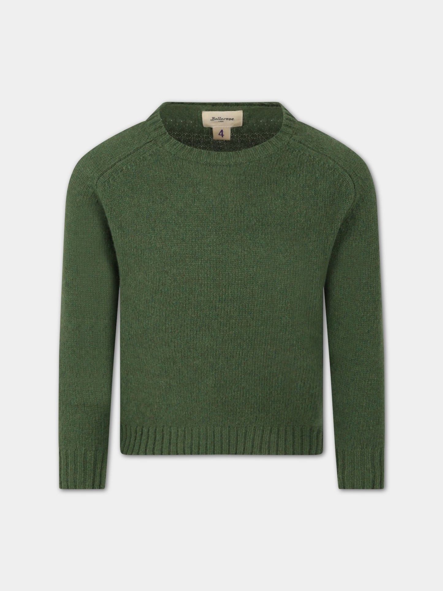 Maglione  Memling  verde per bambino con patch logato,Bellerose,GADIA22 MEMLING-K1279U