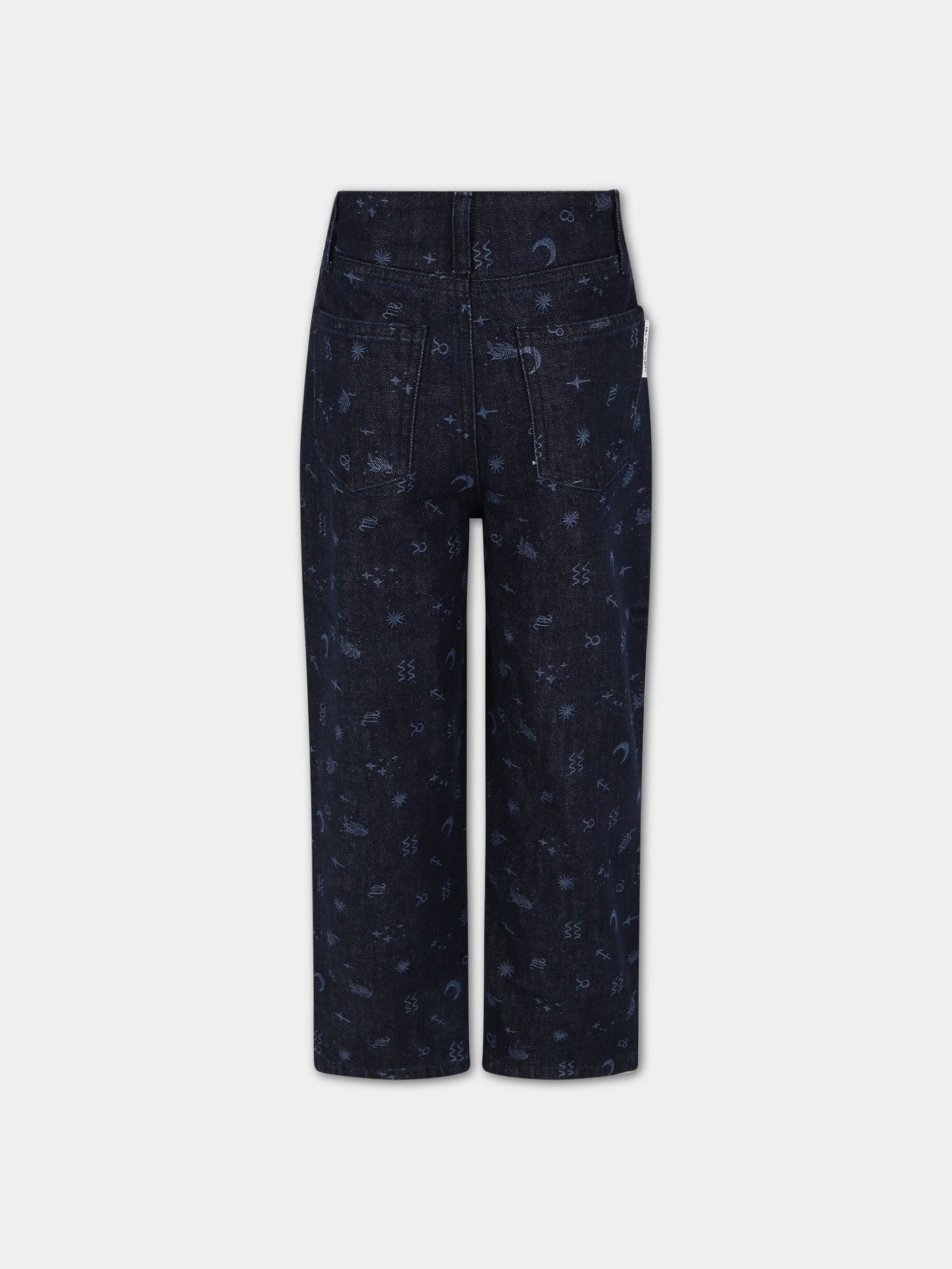 Jeans  Cosmos  blu per bambina con simboli dello zodiaco,The New Society,W22-K/DN 03-COSMOS