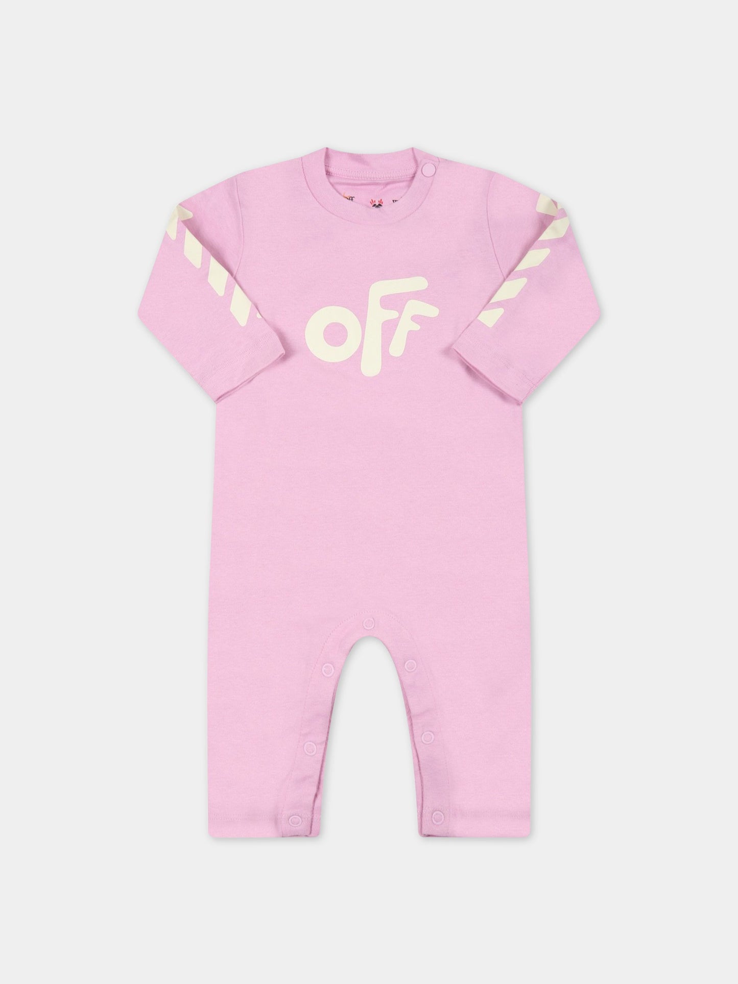 Set rosa per neonata con logo bianco,Off White,OG2X002F22JER0013003