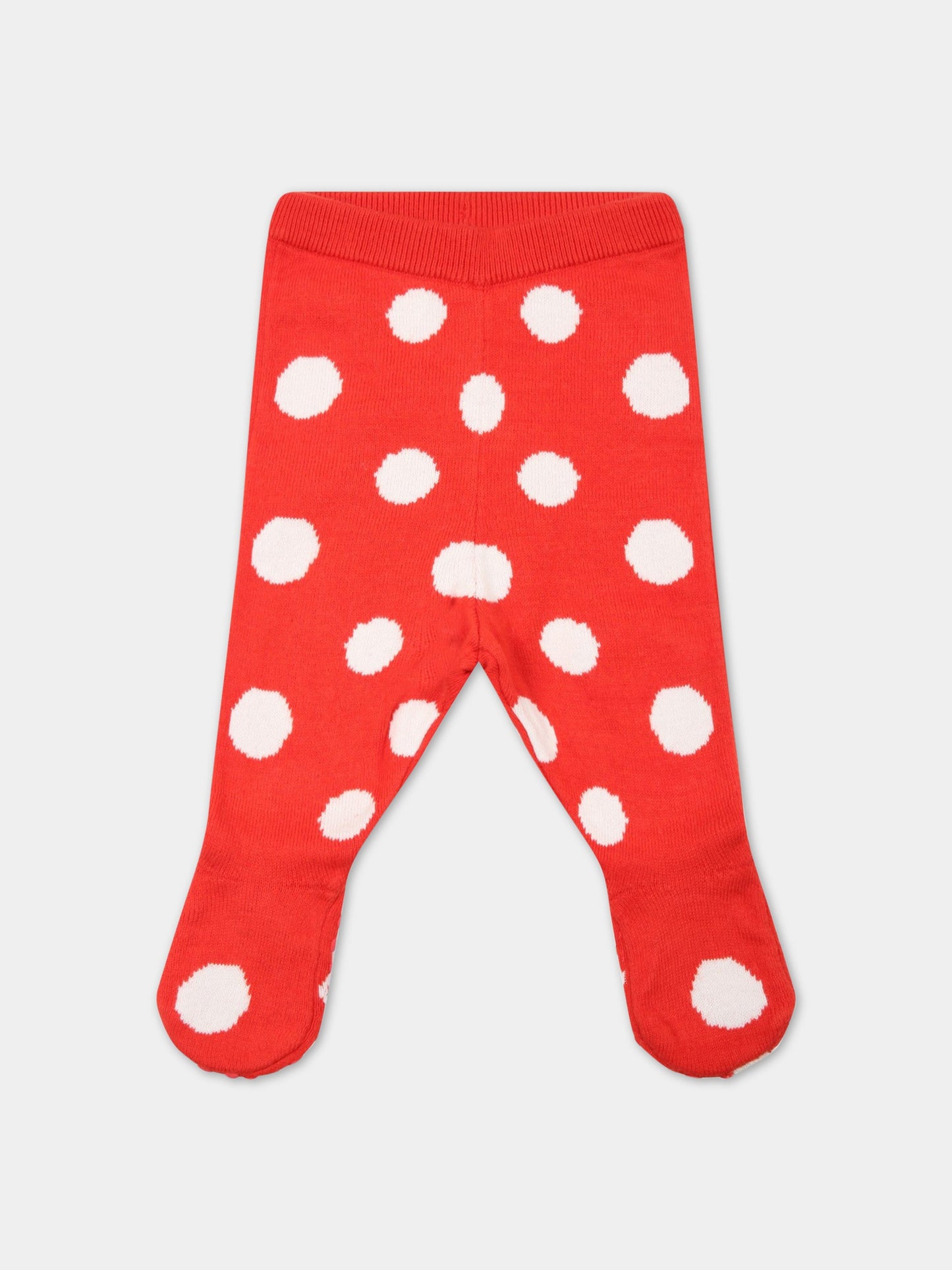 Ghettina rossa per neonata con pois bianchi,Stella Mccartney Kids,8R6120 Z0783 409