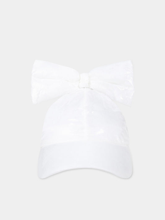 Cappello bianco per bambina con fiocco,Caroline Bosmans,9101-05-15 CLOUD WHITE