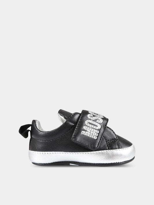 Sneakers nere per neonata con logo,Moschino Kids,71664 1