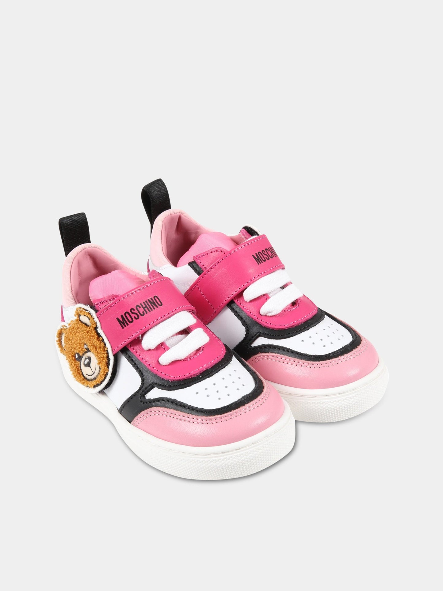 Sneakers multicolor per bambina con Teddy Bear,Moschino Kids,71693 1