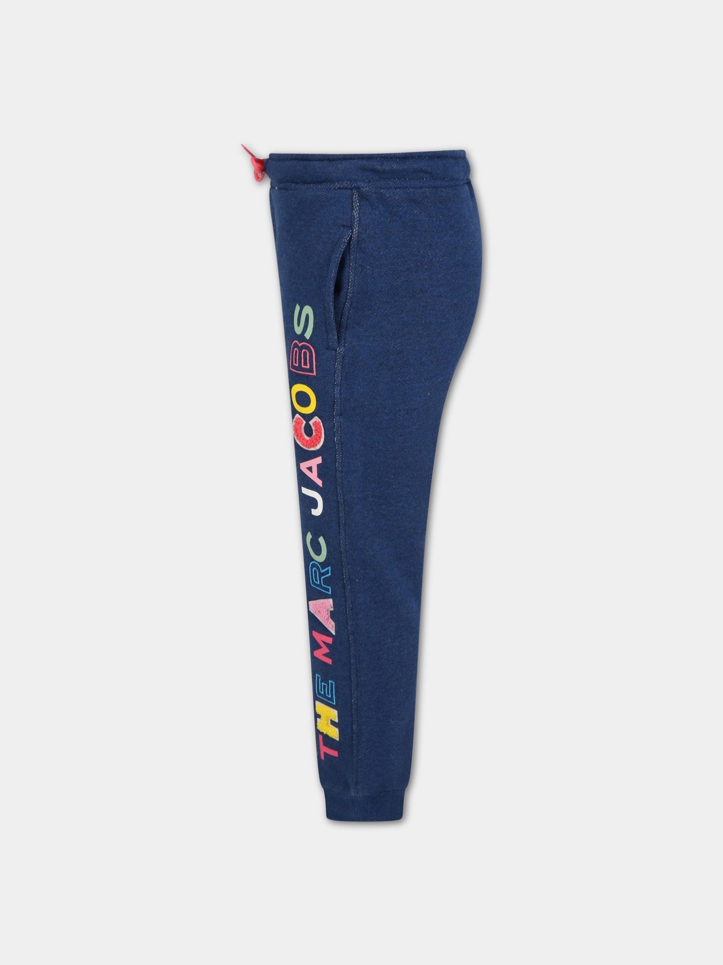 Pantalone blu per bambina con logo,Little Marc Jacobs,W14284 V37