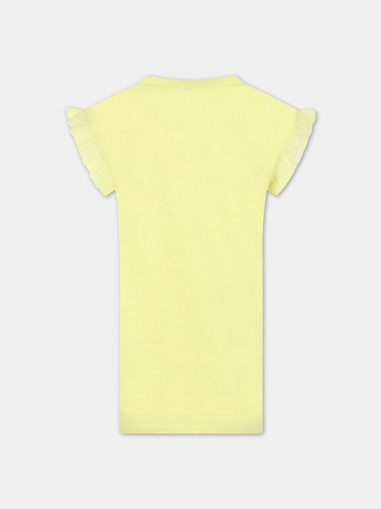 Vestito giallo per bambina con occhiali da sole,Billieblush,U12711 60B