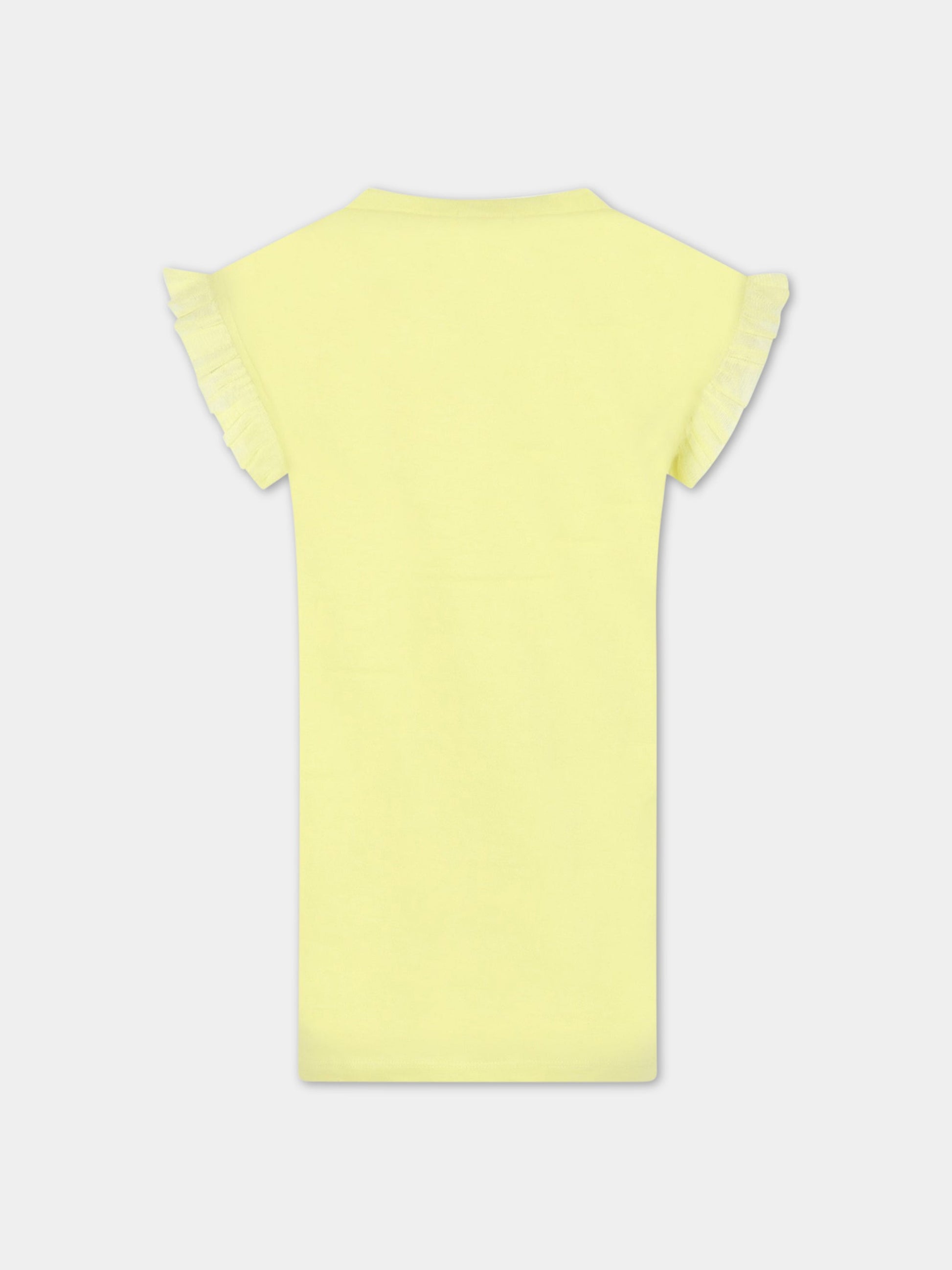 Vestito giallo per bambina con occhiali da sole,Billieblush,U12711 60B