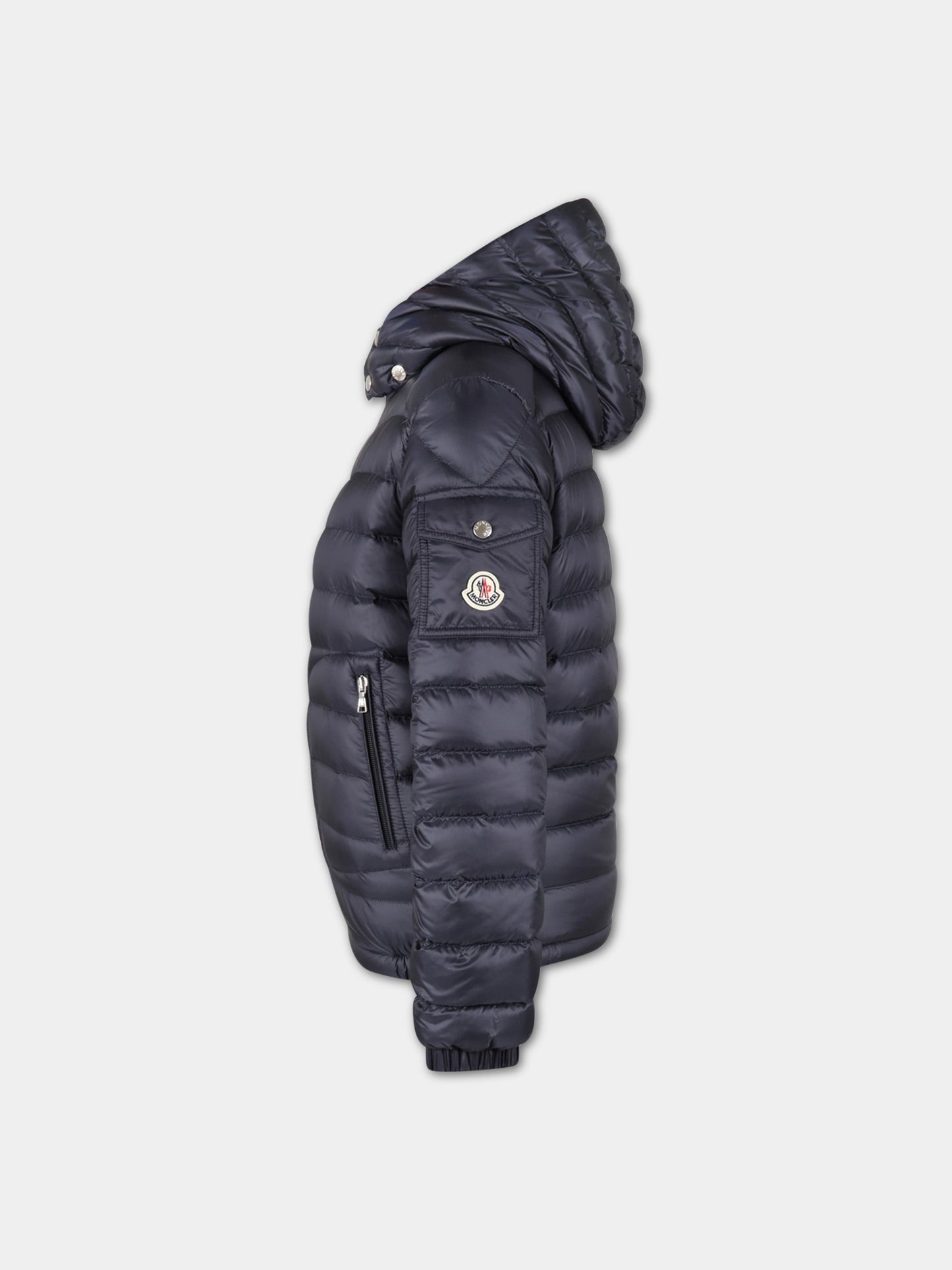 Piumino  Lauros  blu per bambino con patch logato,Moncler Kids,954 1A00011 53048 778