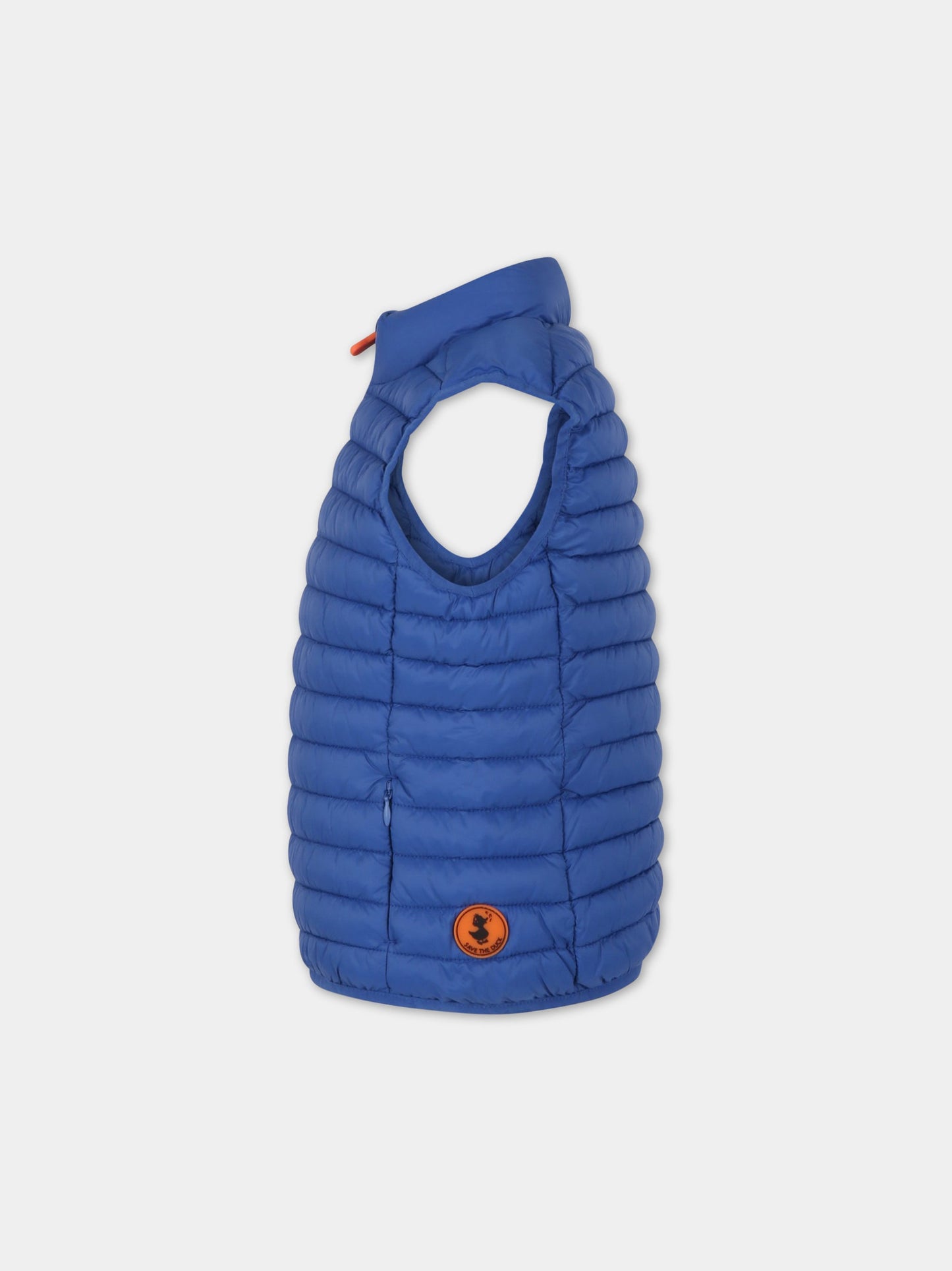 Gilet blu per bambino con logo iconico,Save The Duck Kids,J82430X GIGA16 90012