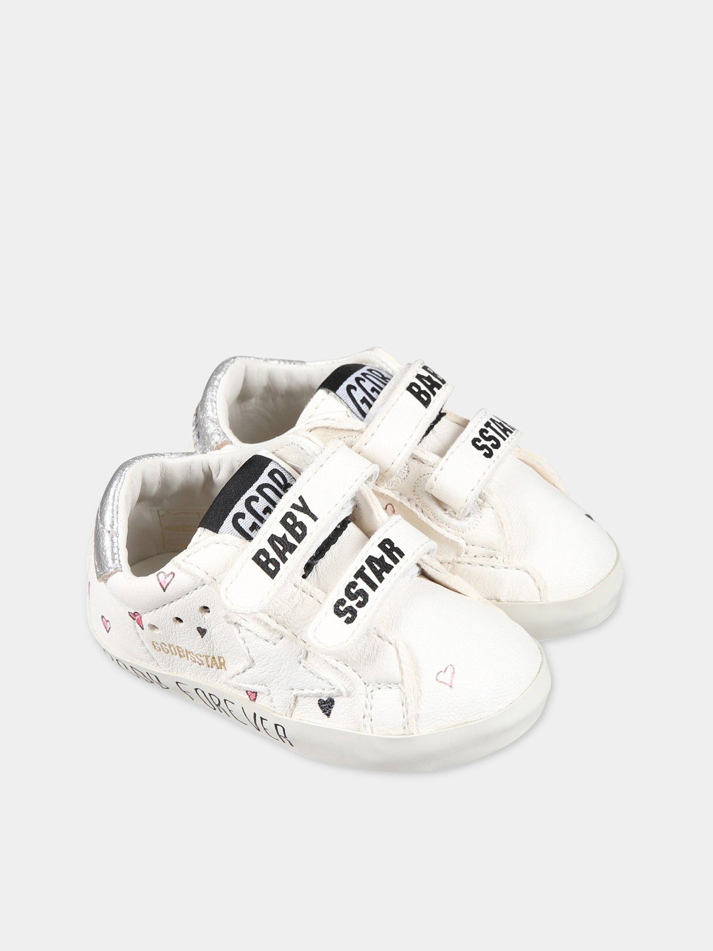 Sneakers bianche per neonata con stampe,Golden Goose,GIF00166 F004210 15437