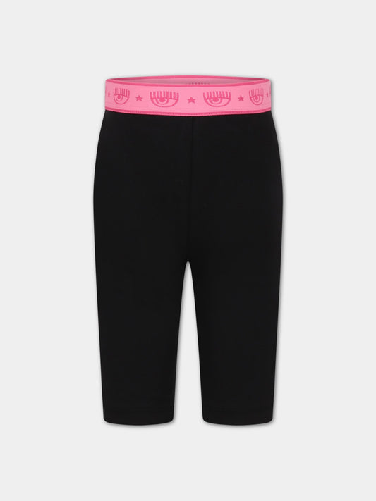 Ciclisti neri per bambina con occhiolini,Chiara Ferragni Collection,51A403 1201 0050