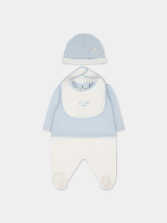 Set multicolor per neonato con logo,Fendi Kids,BUK096 8RA F19J4