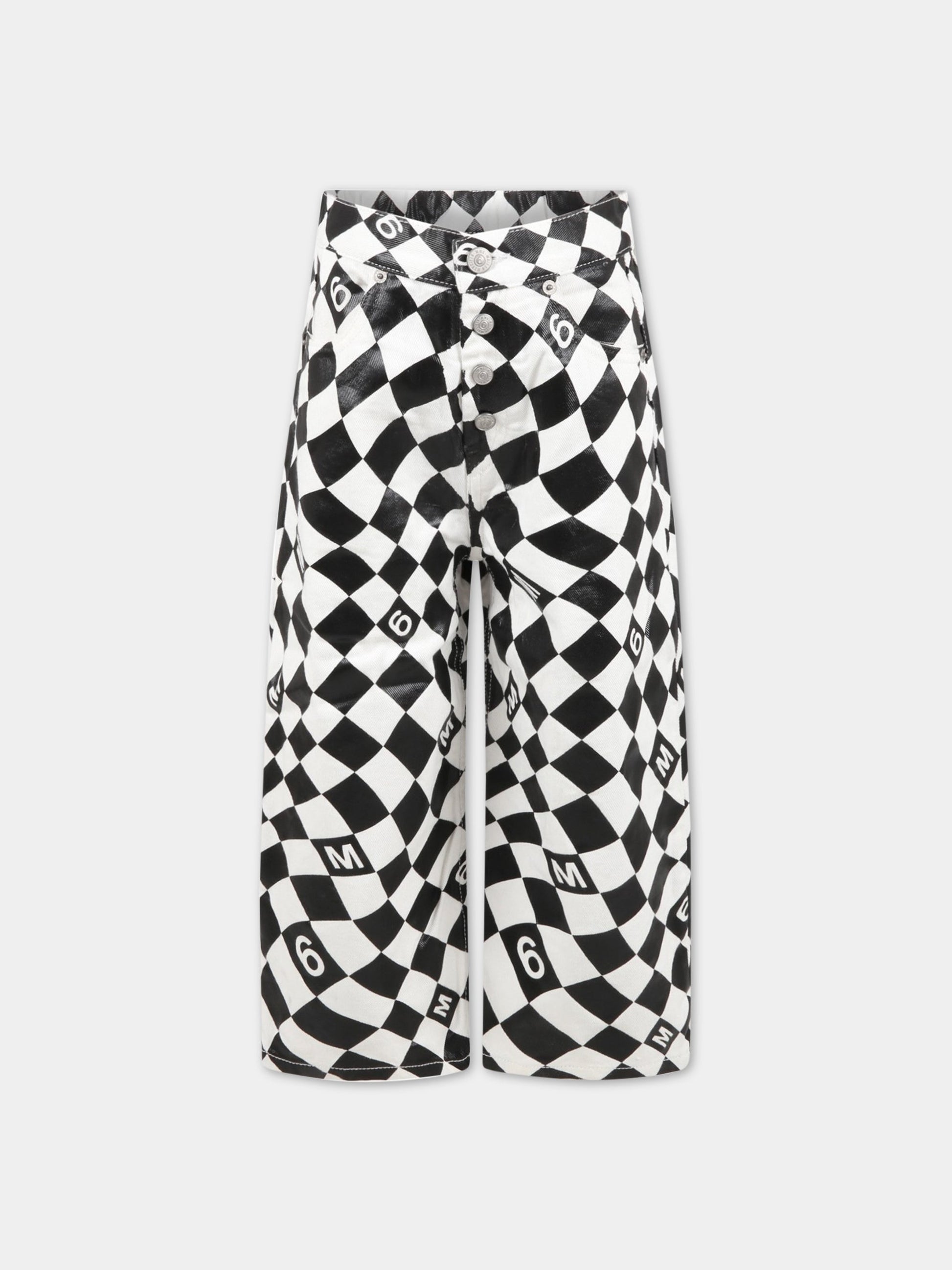 Jeans multicolor per bambino con logo,Mm6 Maison Margiela,M60053 MM00G M6C01