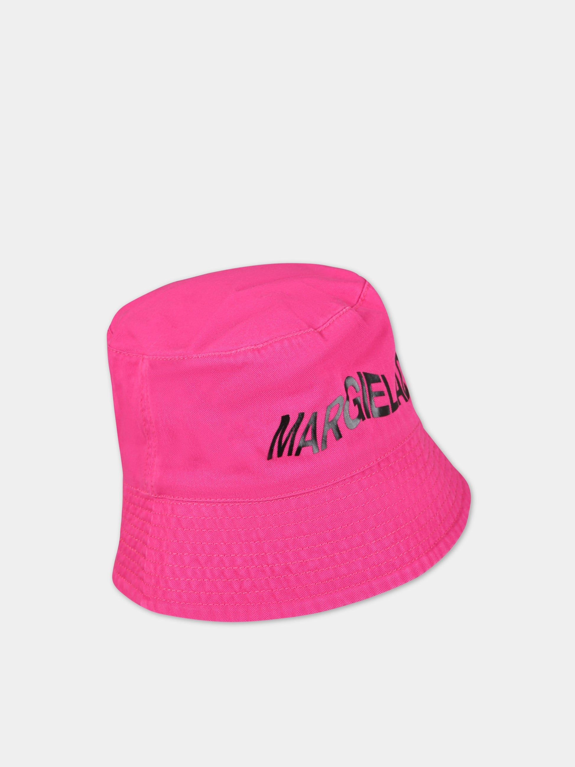 Cloche fucsia per bambina con logo,Mm6 Maison Margiela,M60367 MM025 M6303