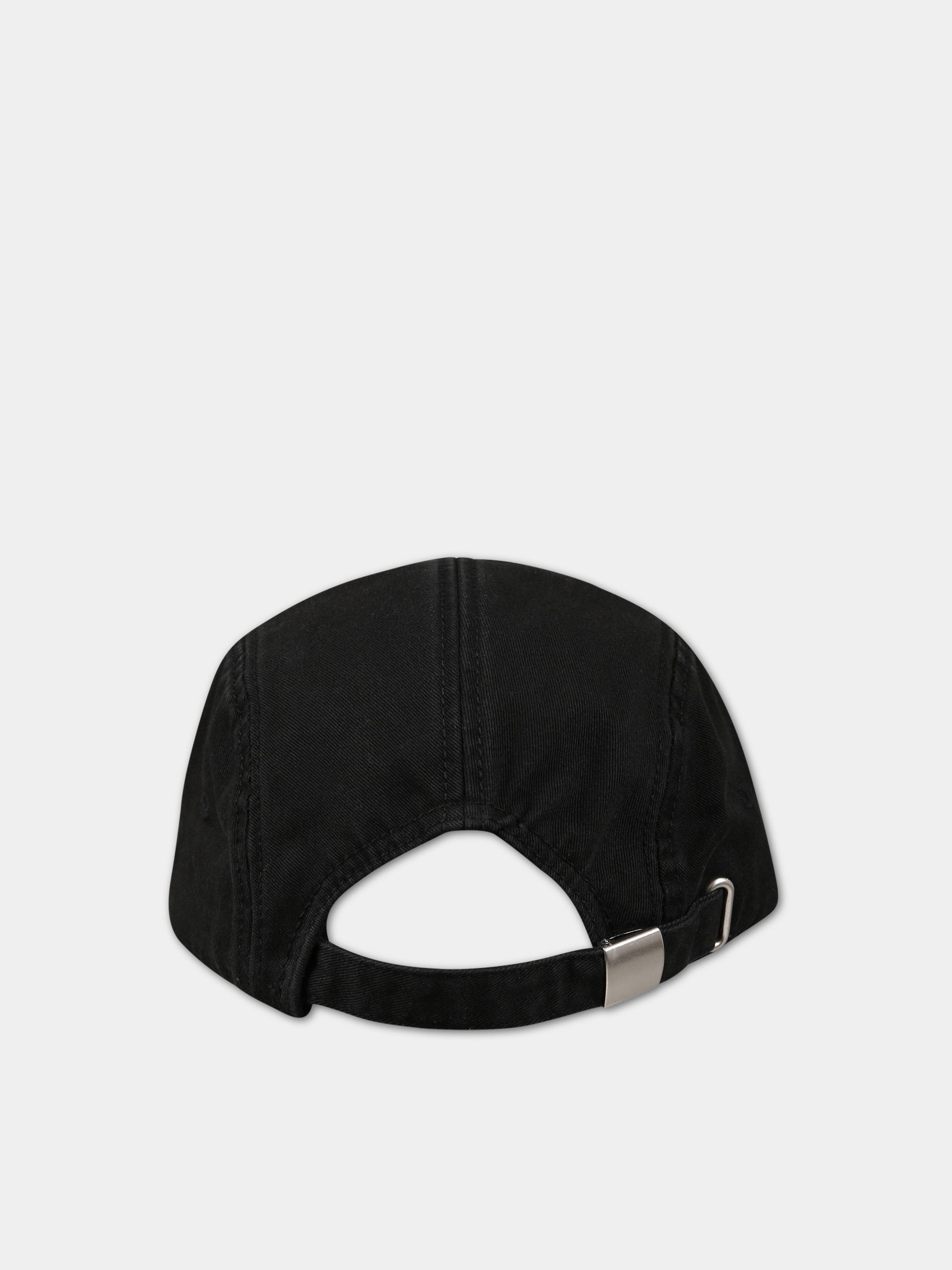 Cappello nero per bambino con logo,Mm6 Maison Margiela,M60365 MM025 M6900