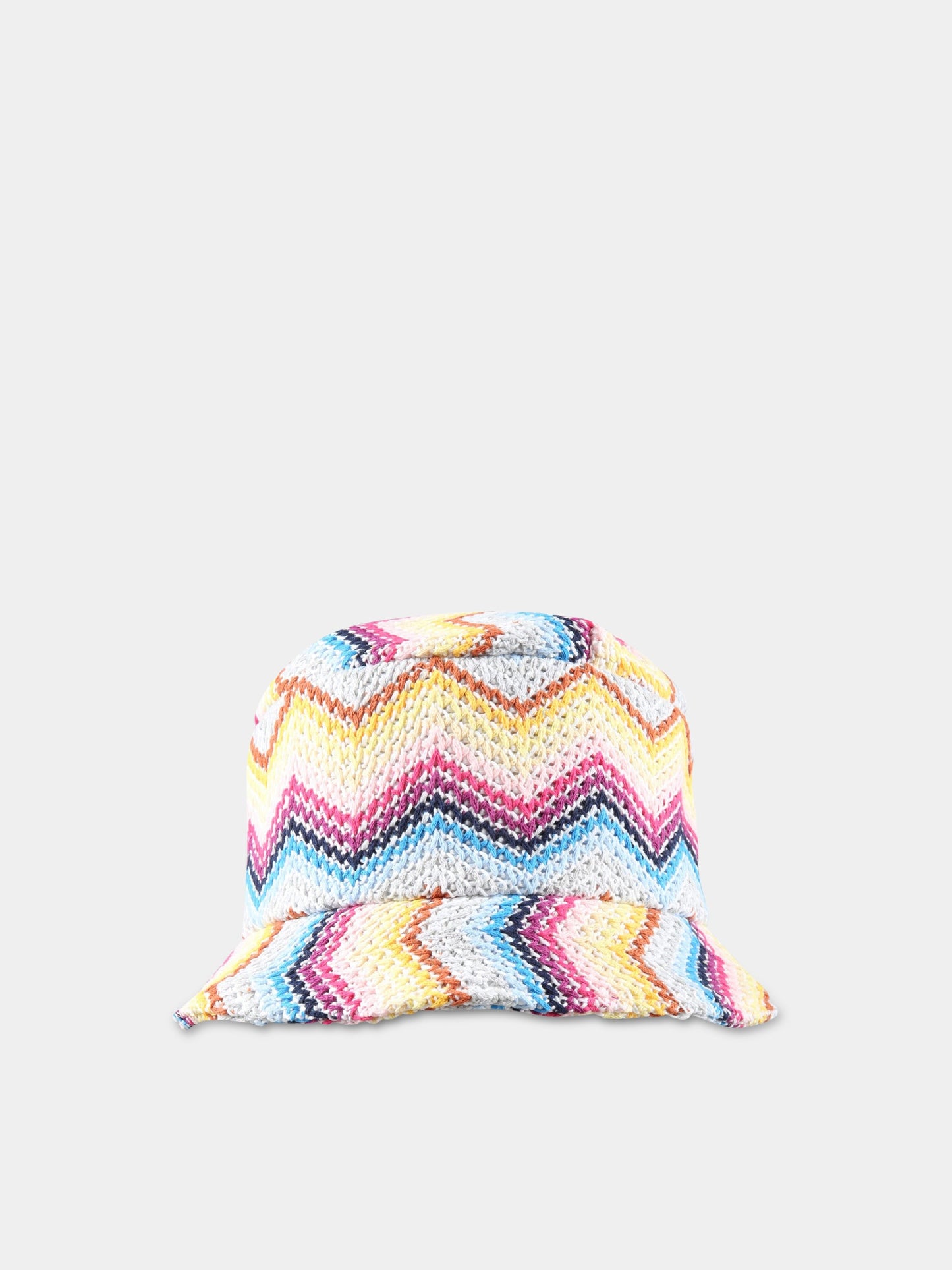 Cloche multicolor per bambina con motivo a chevron,Missoni,MS0B07 Q0008 999