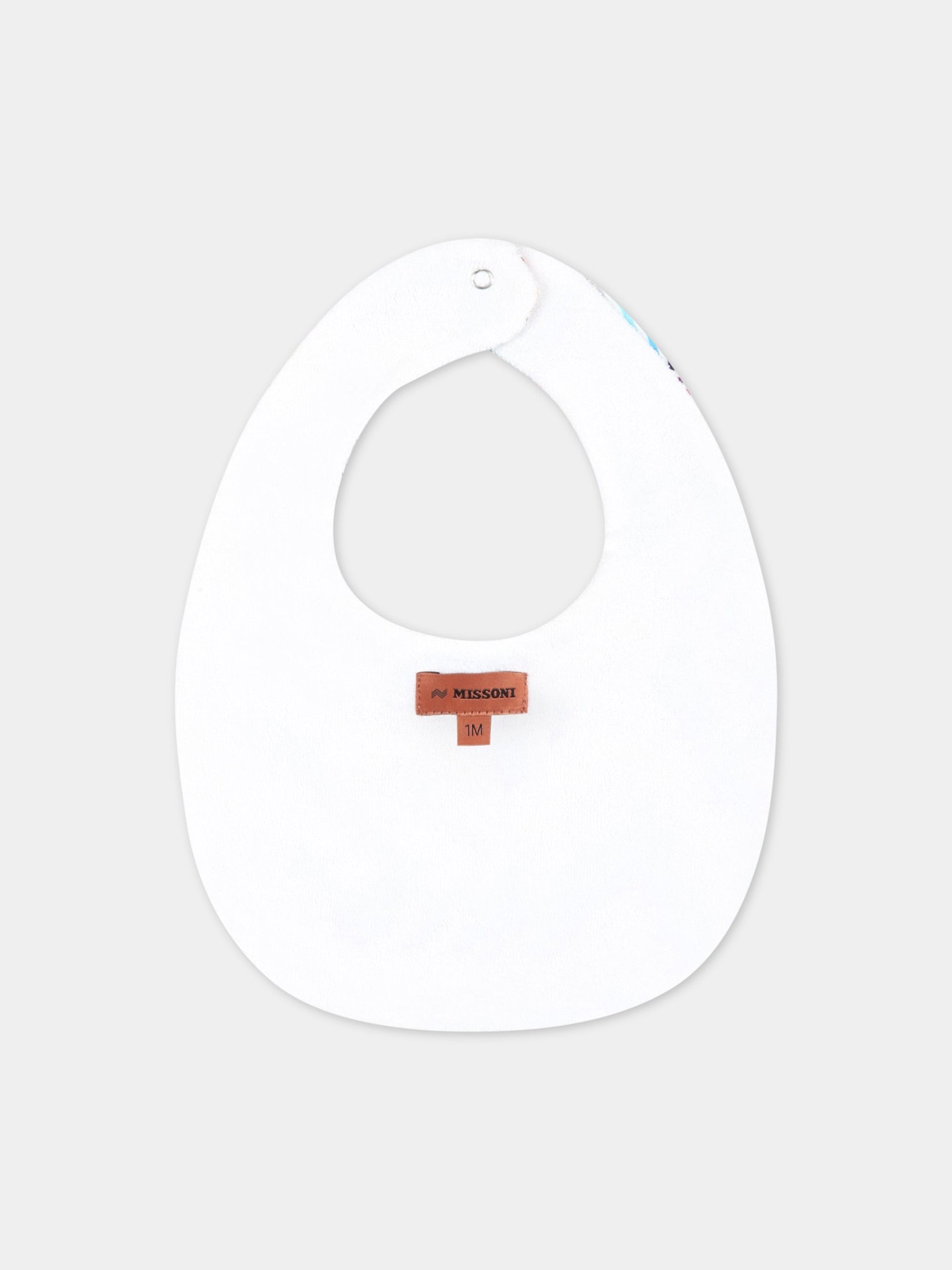 Set bianco per neonata con motivo a chevron,Missoni,MSA009 J0266 100MC