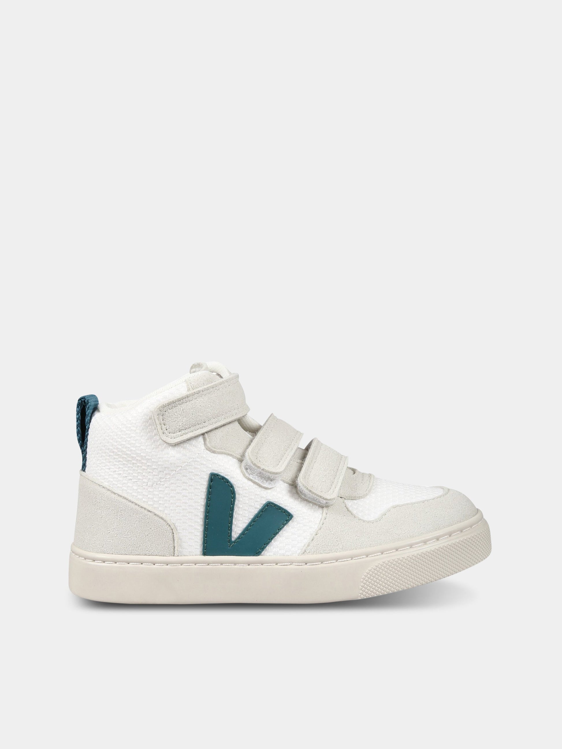 Sneakers bianche per bambino con logo verde,Veja,DV1703231C