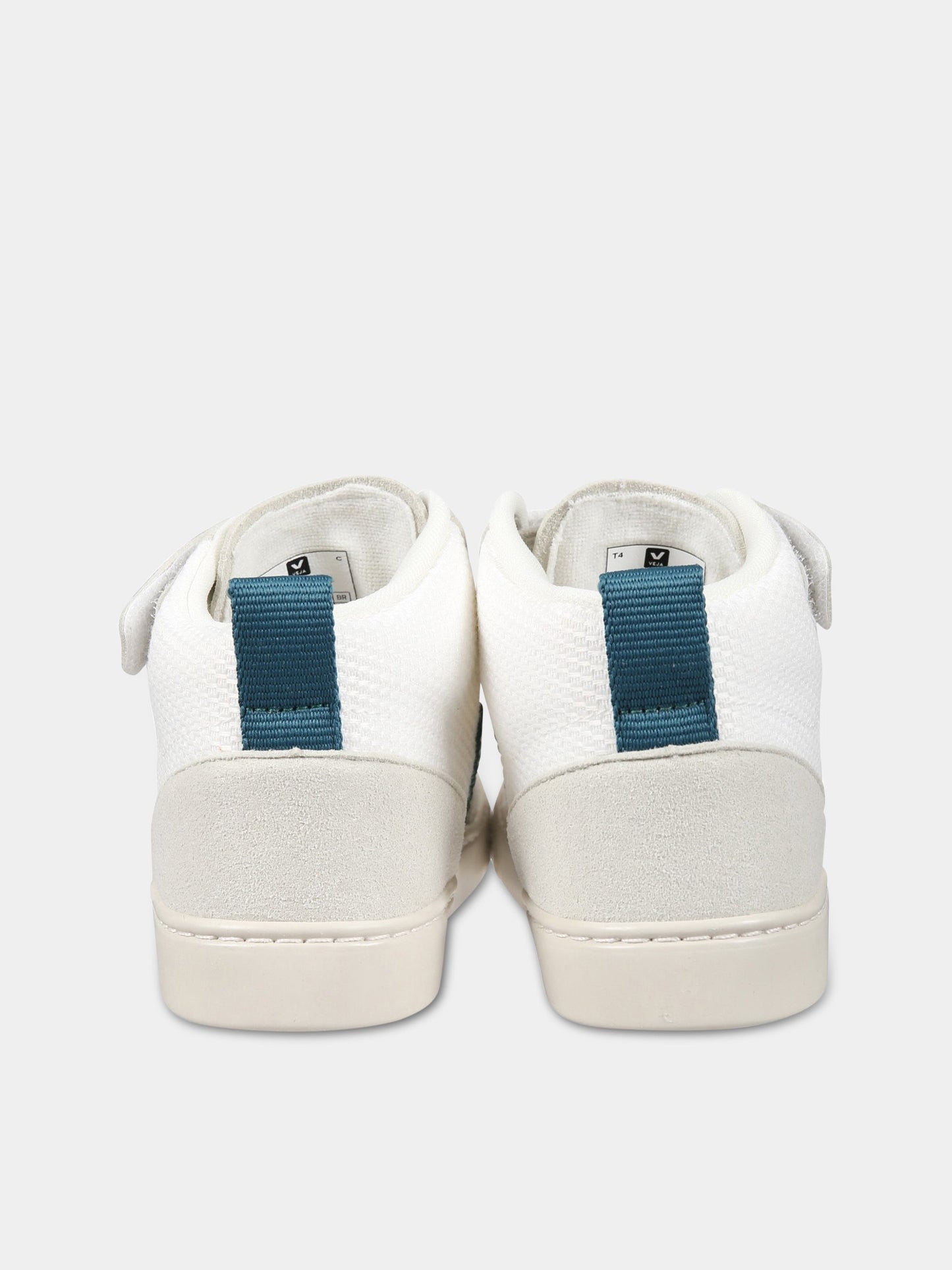 Sneakers bianche per bambino con logo verde,Veja,DV1703231C