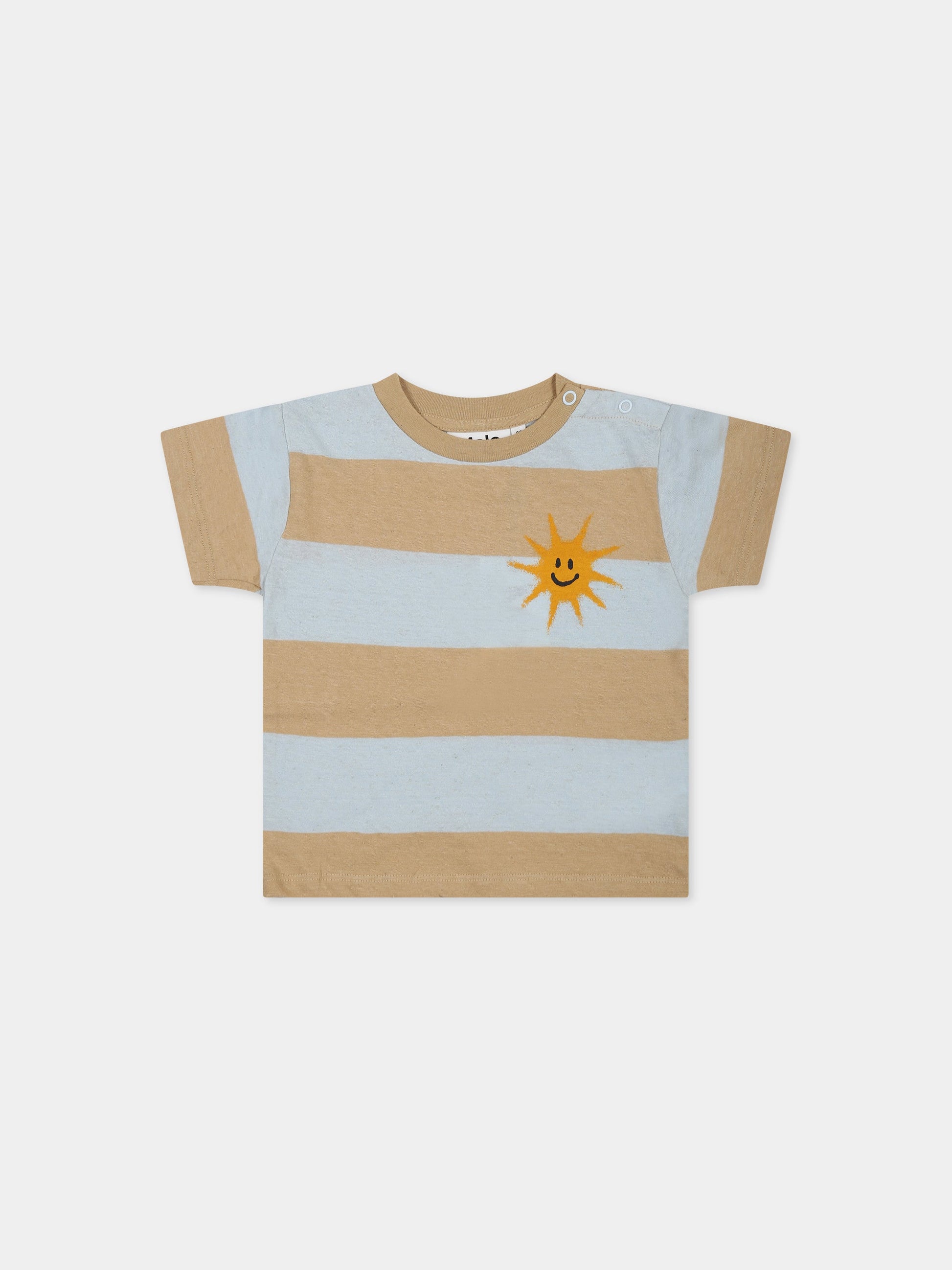 T-shirt multicolor per neonato con stampa sole,Molo,6S23A203 6778