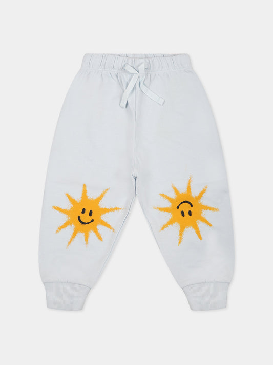 Pantaloni celesti per neonati con stampa sole,Molo,6S23I203 8068
